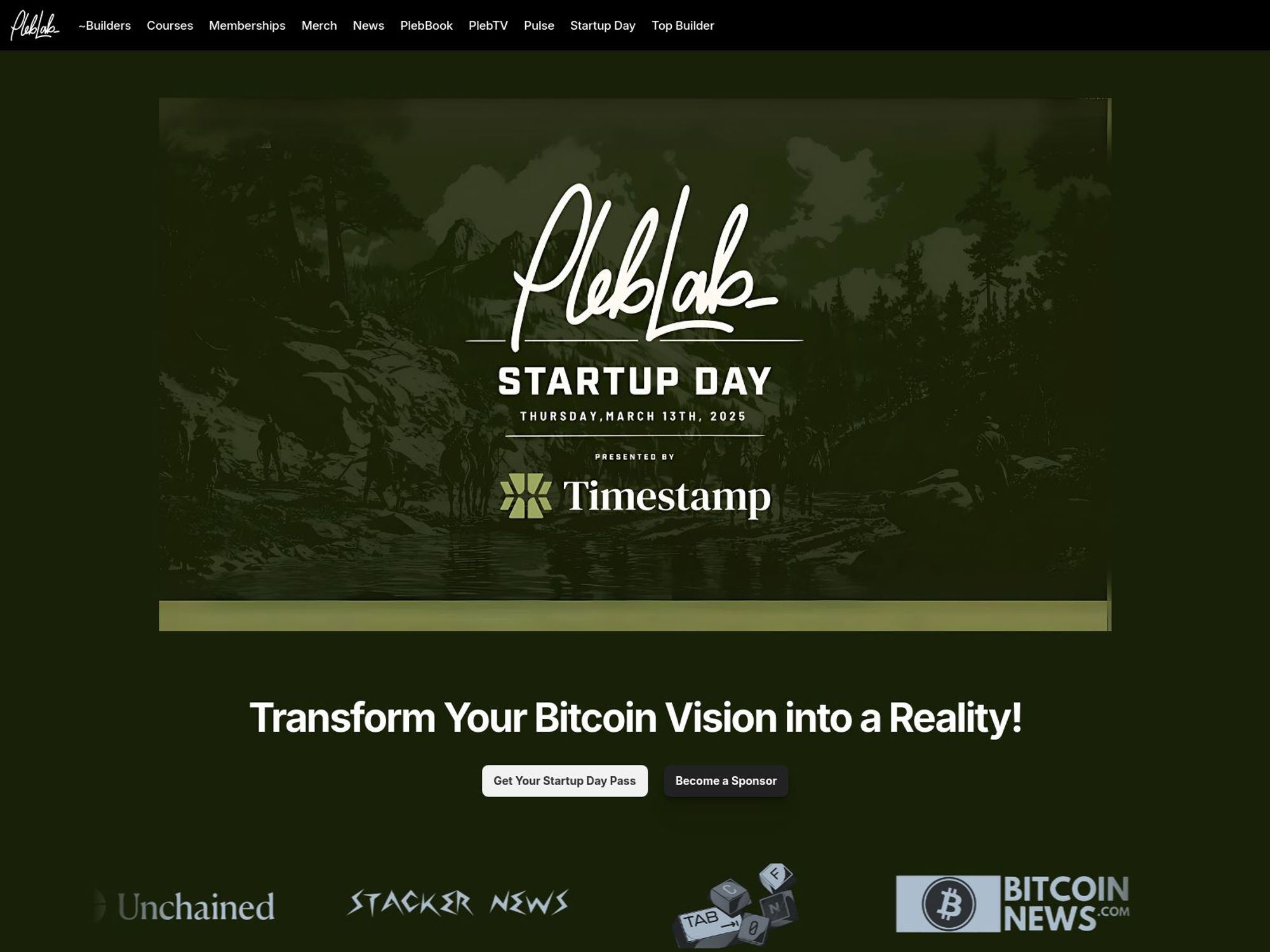 PlebLab Startup Day 2025 screenshot