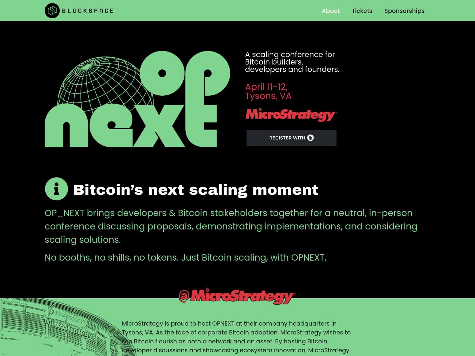 OPNEXT Bitcoin Scaling Conference screenshot