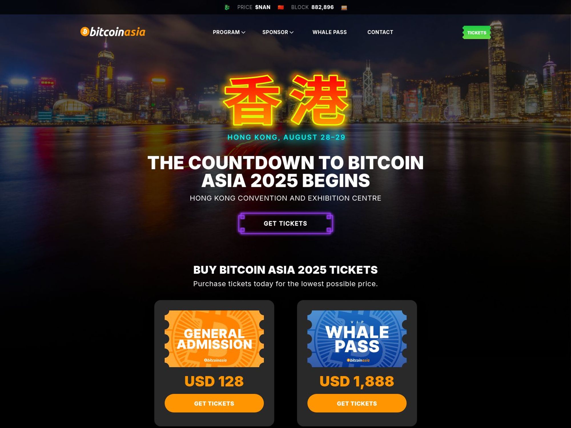 Bitcoin Asia 2025 website