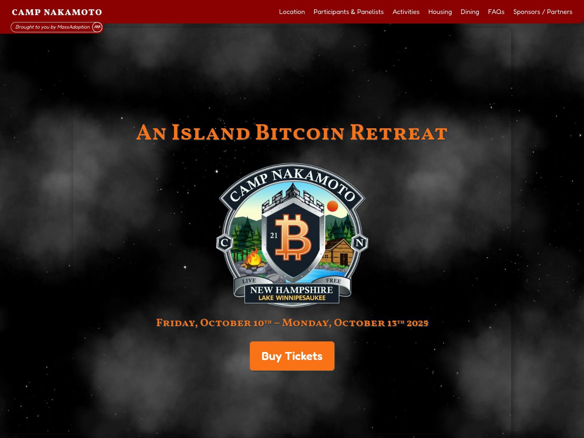 Camp Nakamoto 2025 website