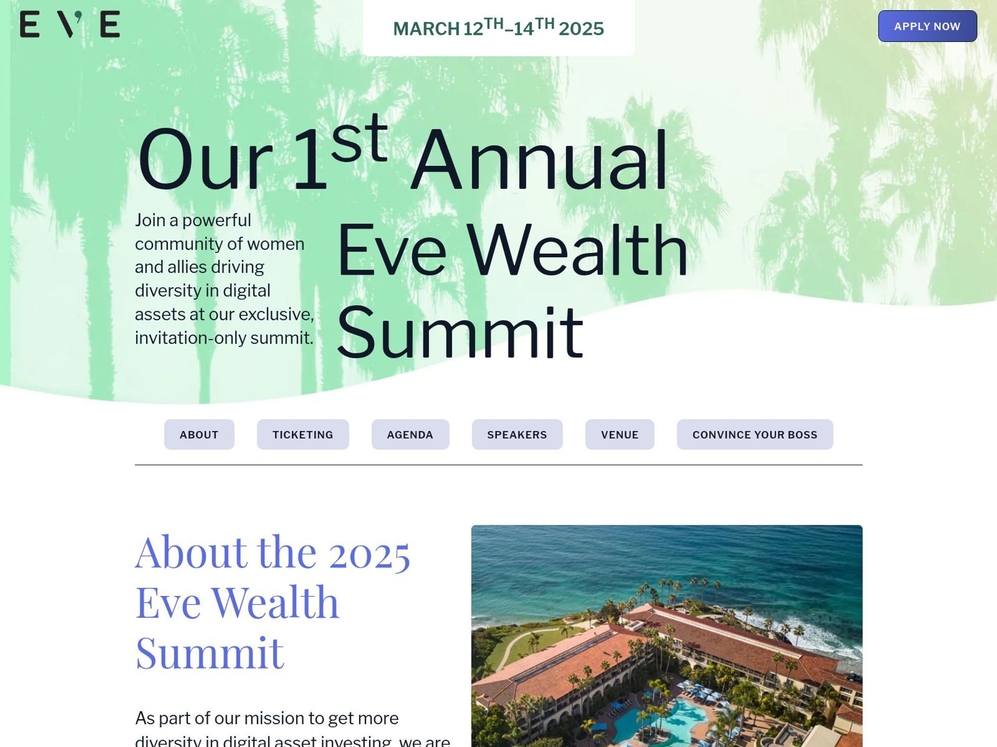 Eve Wealth Summit screenshot