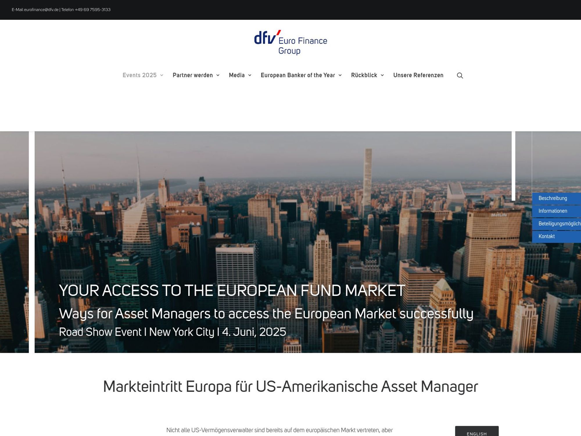 Your access to the European fund market screenshot