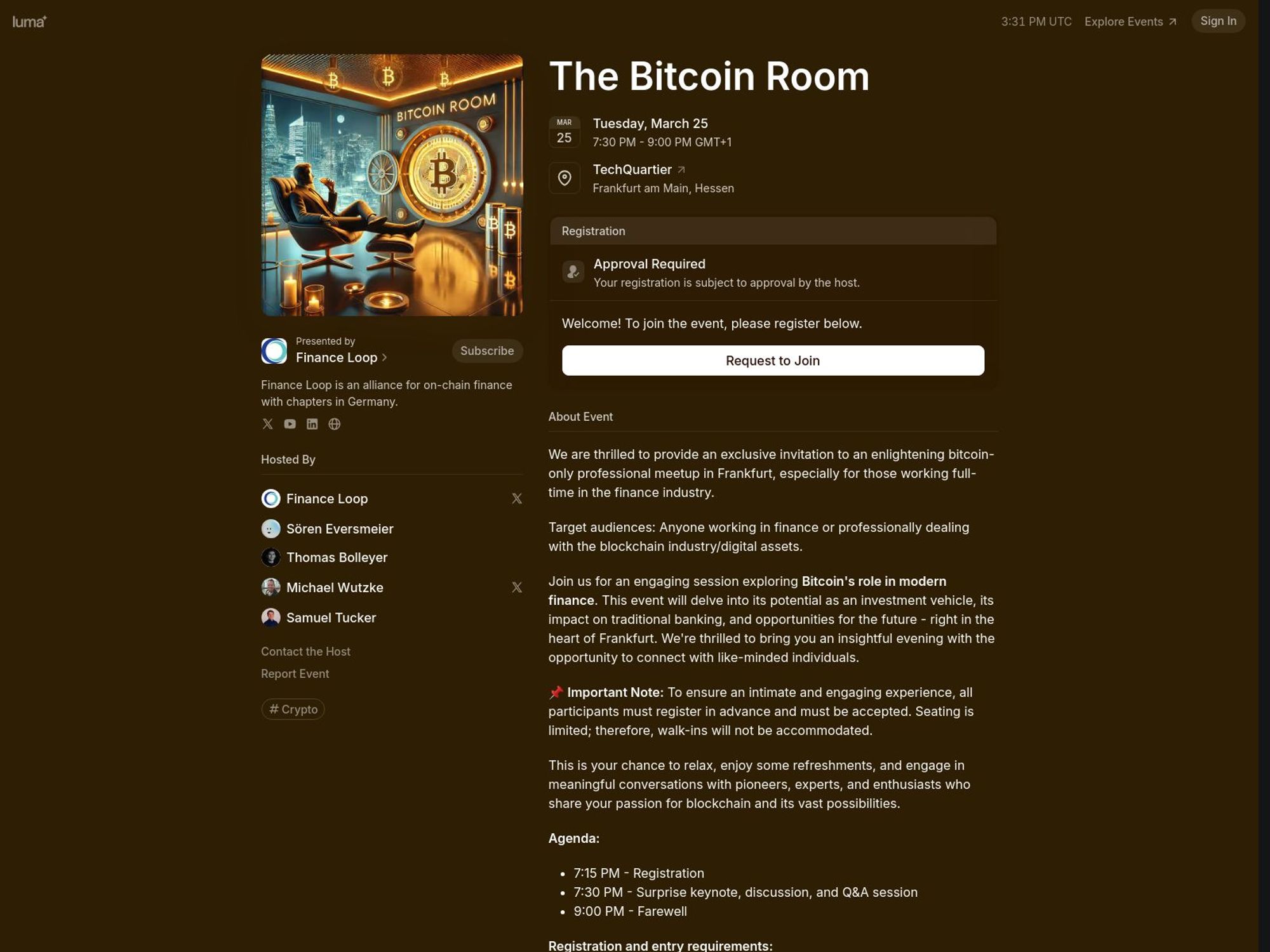 The Bitcoin Room screenshot