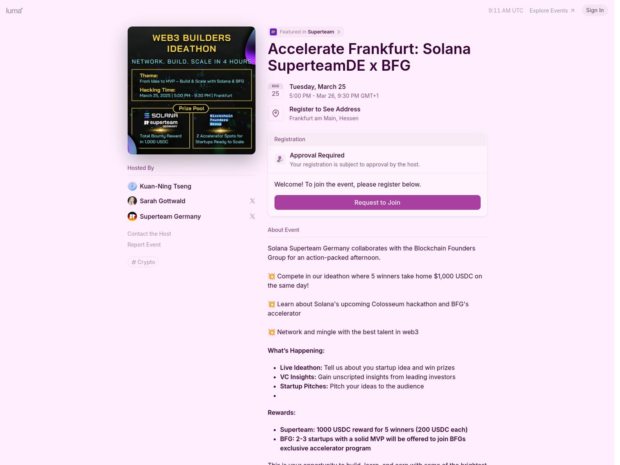 Accelerate Frankfurt: Solana SuperteamDE x BFG screenshot