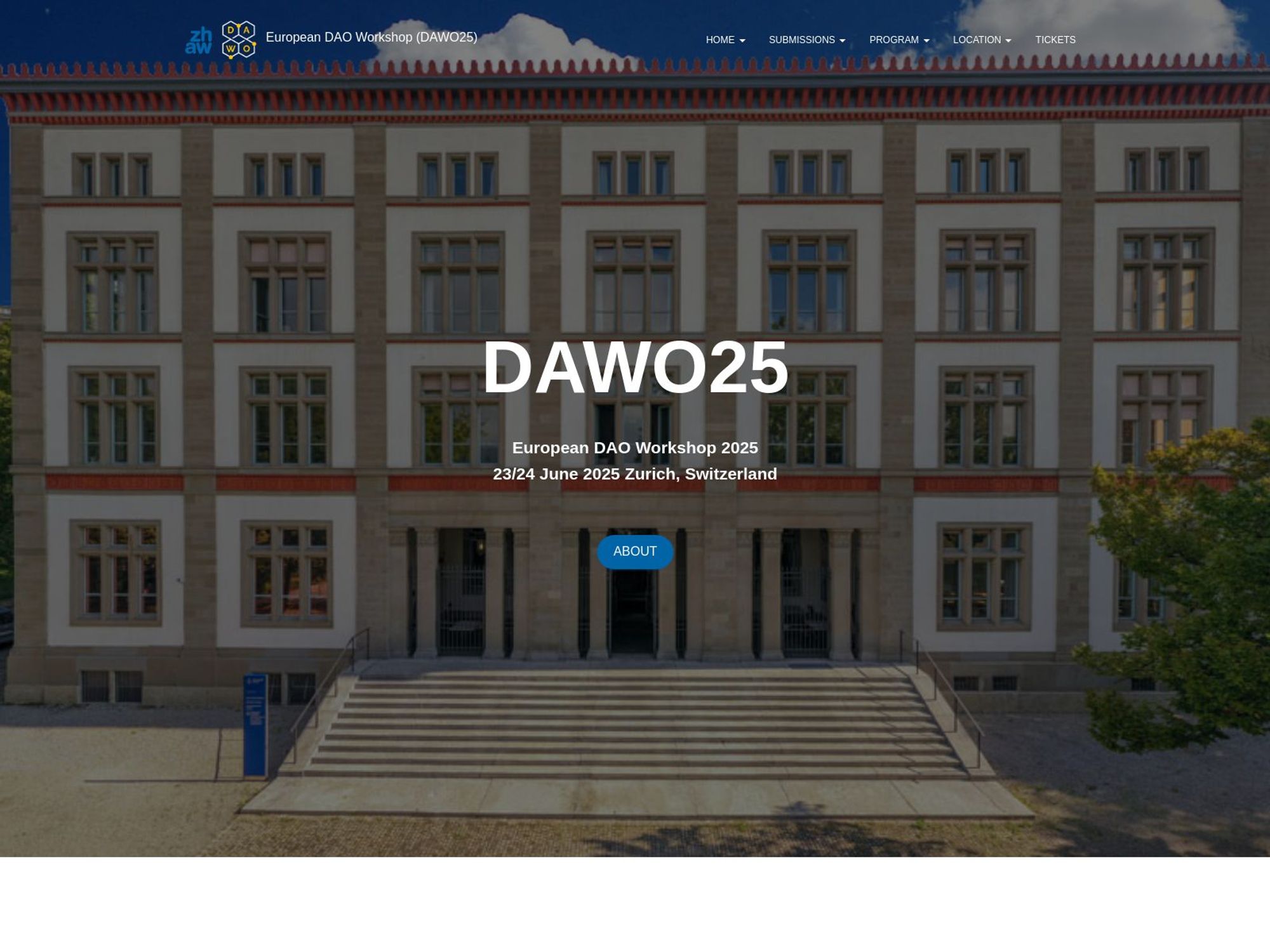 DAWO25 - European DAO Workshop 2025 screenshot