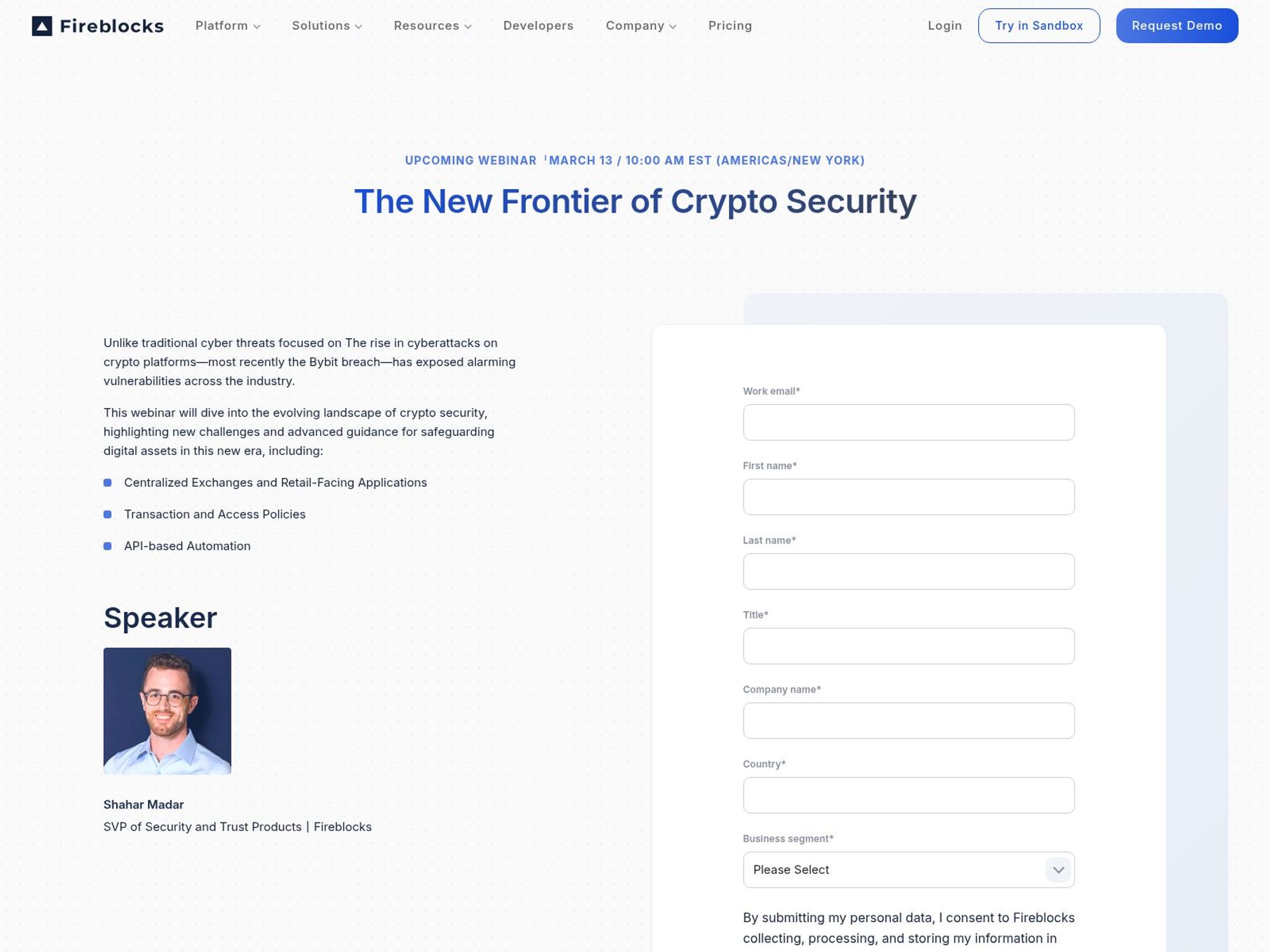 Fireblocks Webinar: The New Frontier of Crypto Security screenshot