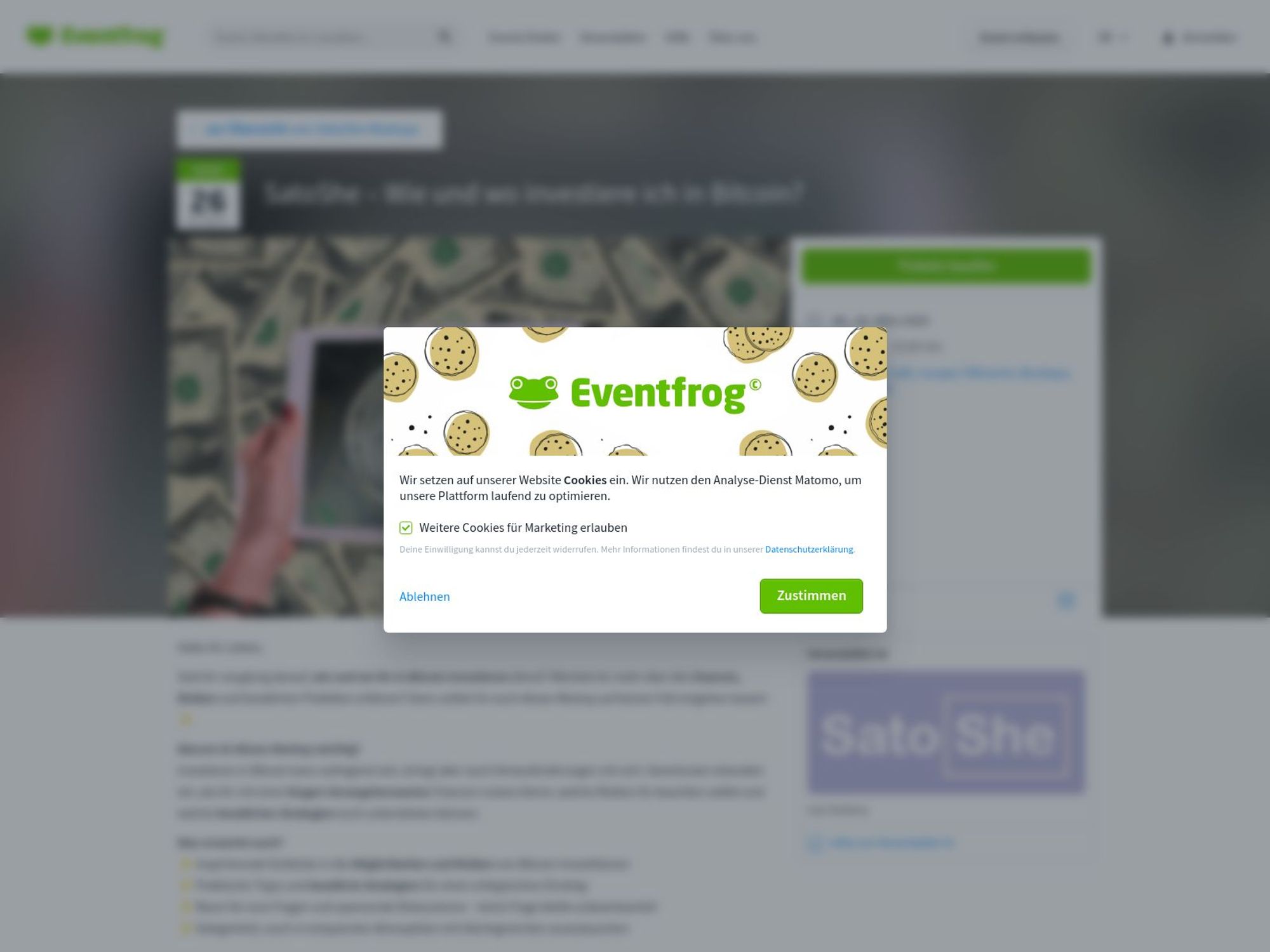 SatoShe – Wie und wo investiere ich in Bitcoin? screenshot