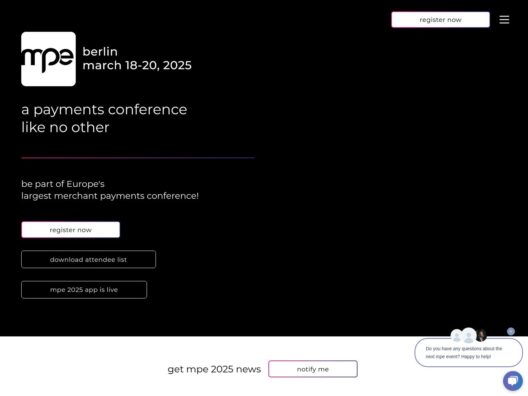 mpe 2025 - merchants payments ecosystem screenshot