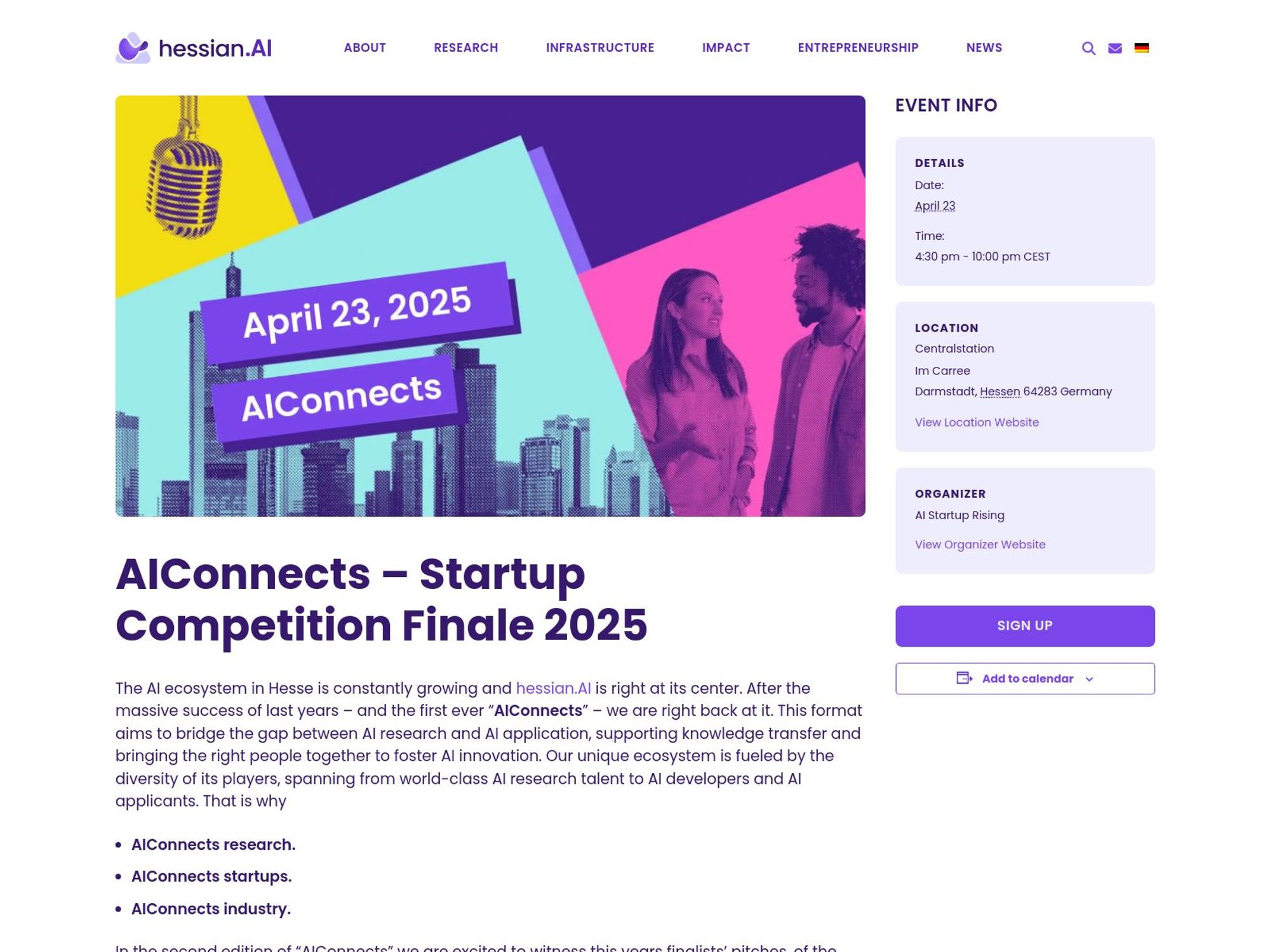 AIConnects – Startup Competition Finale 2025 screenshot