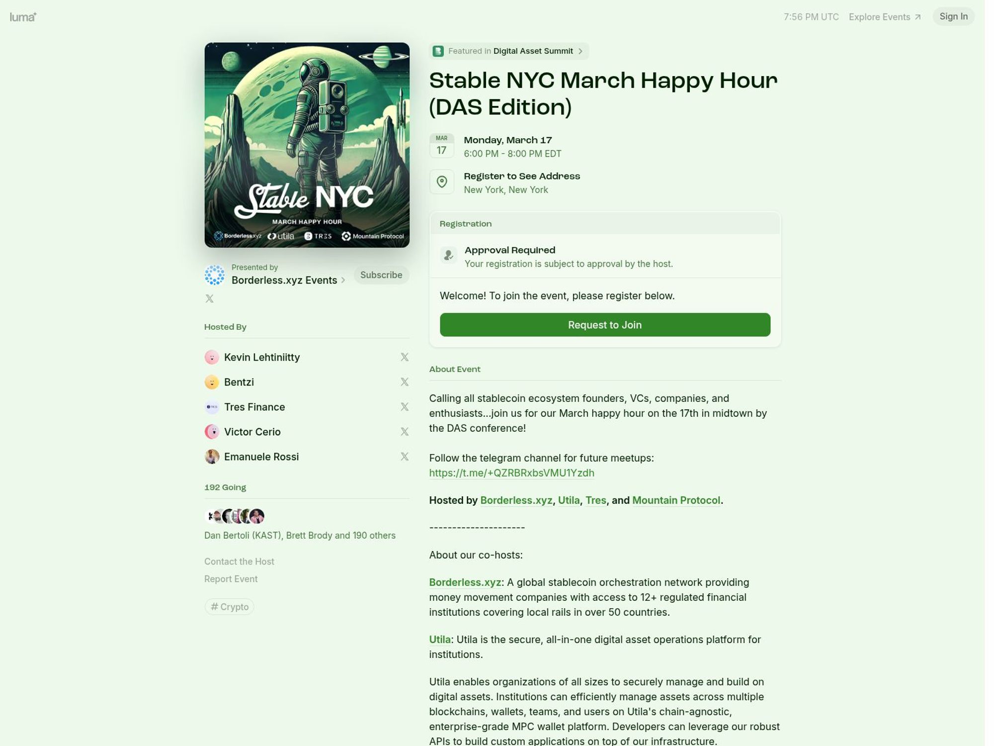 Stable NYC March Happy Hour screenshot
