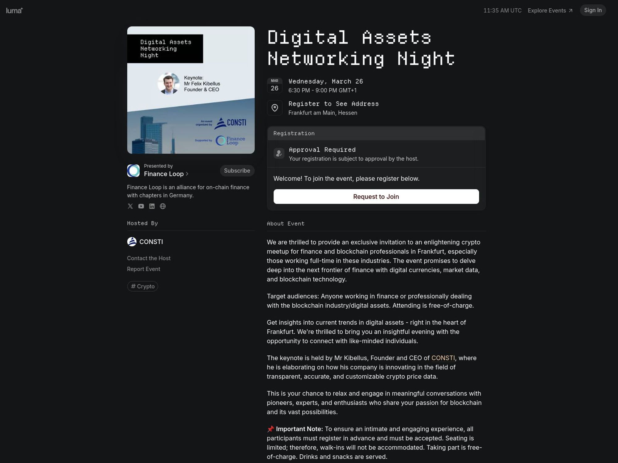 Digital Assets Networking Night screenshot