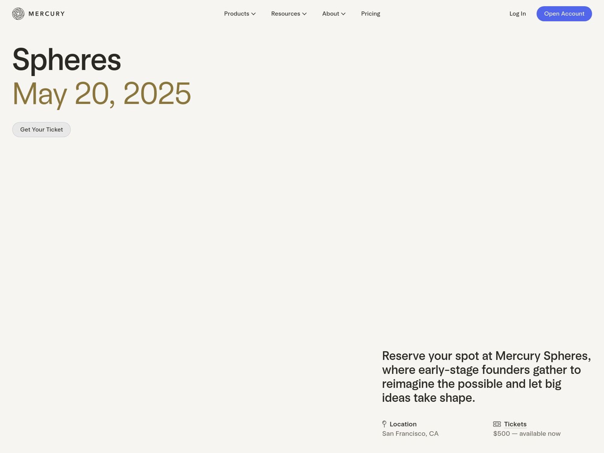 Mercury Spheres 2025 screenshot