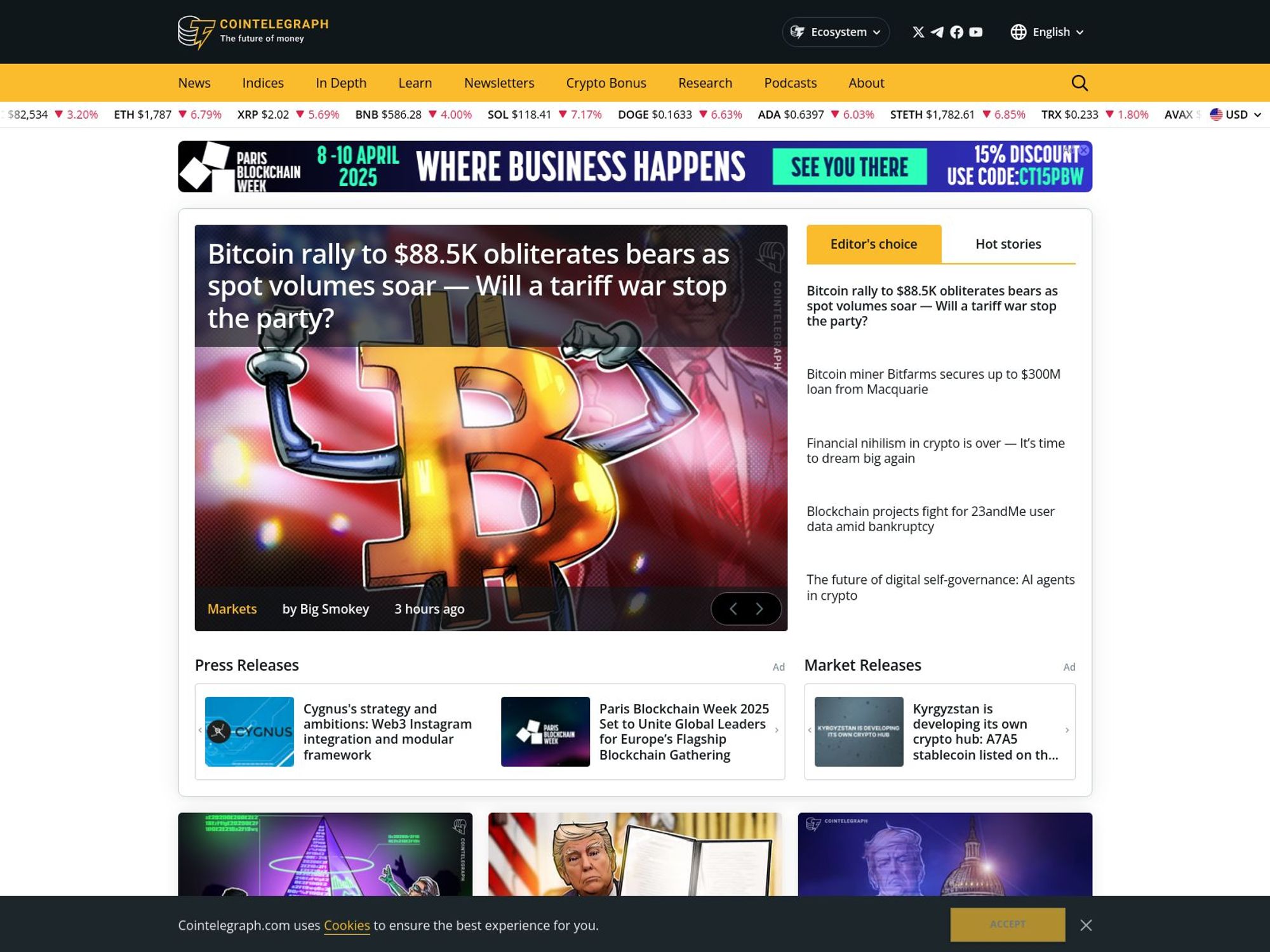 LONGITUDE by Cointelegraph, Paris edition screenshot
