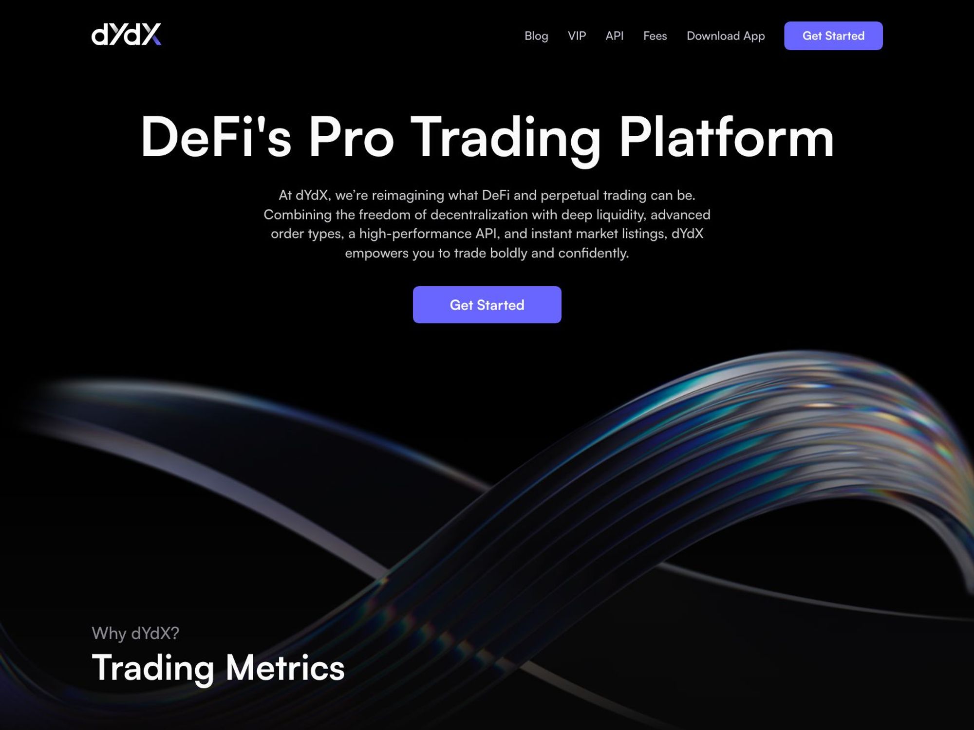 dYdX: An Evening Above the Markets screenshot