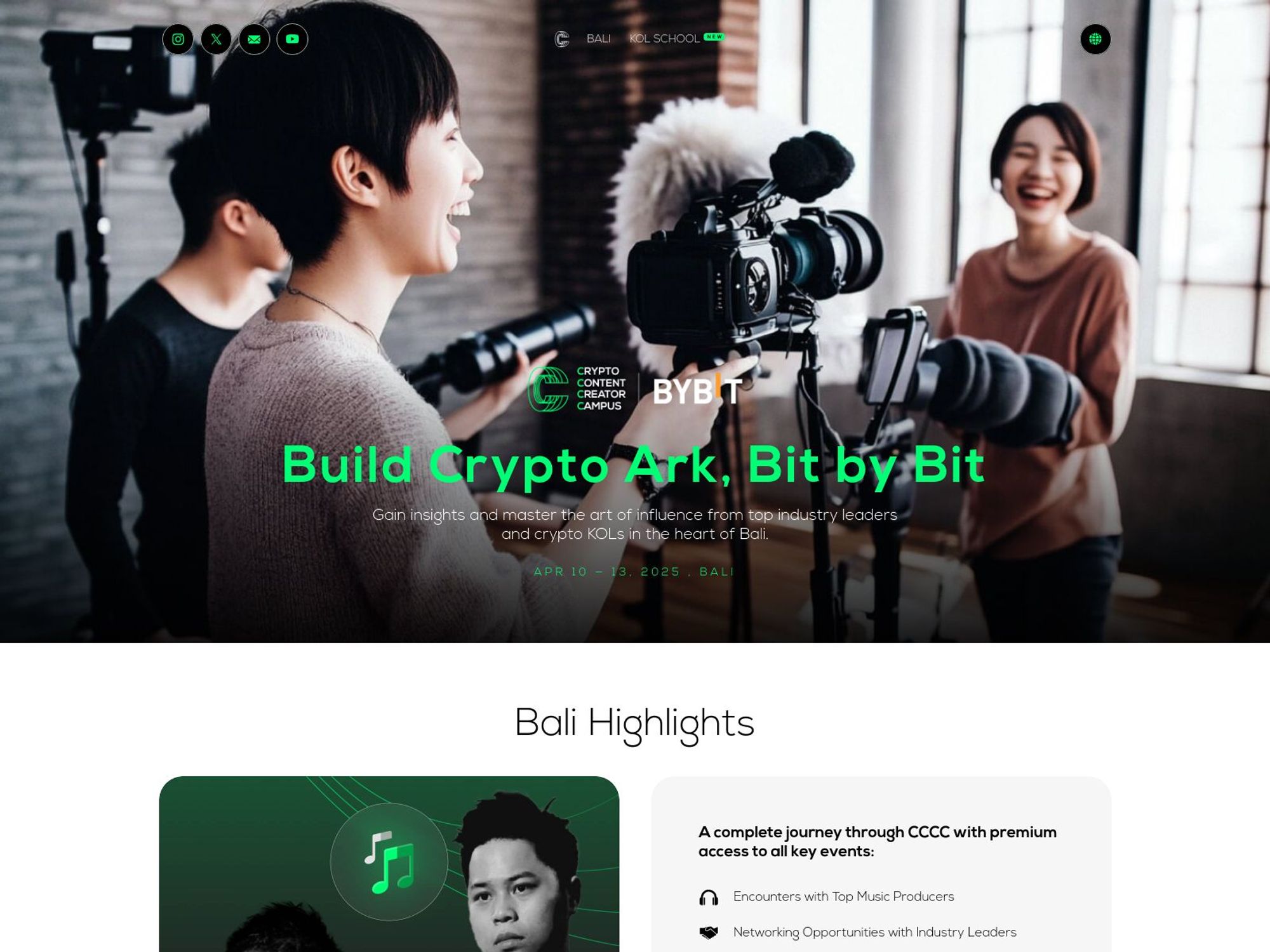 Crypto Content Creator Campus Bali 2025 screenshot
