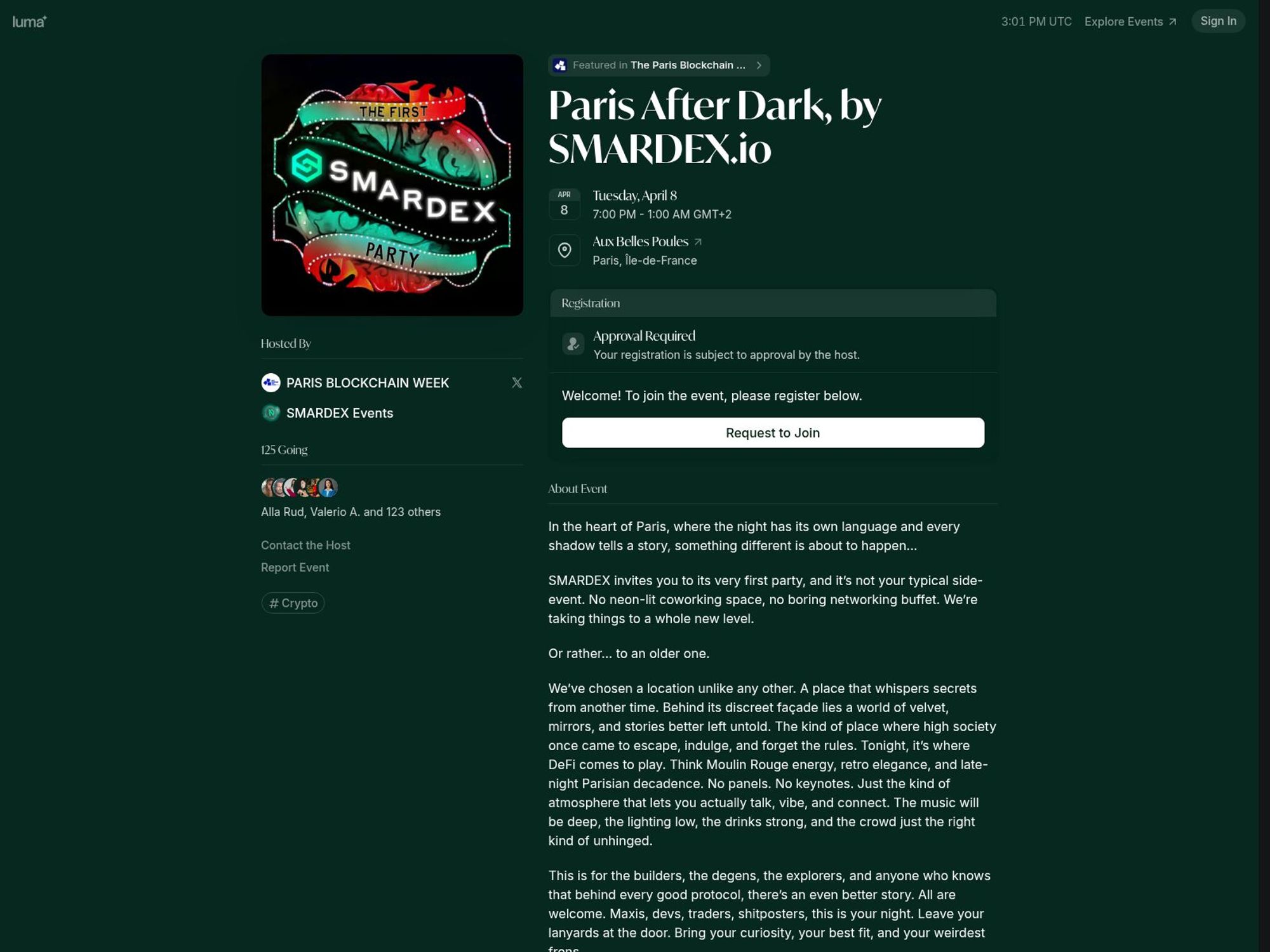 Paris After Dark, by SMARDEX.io screenshot