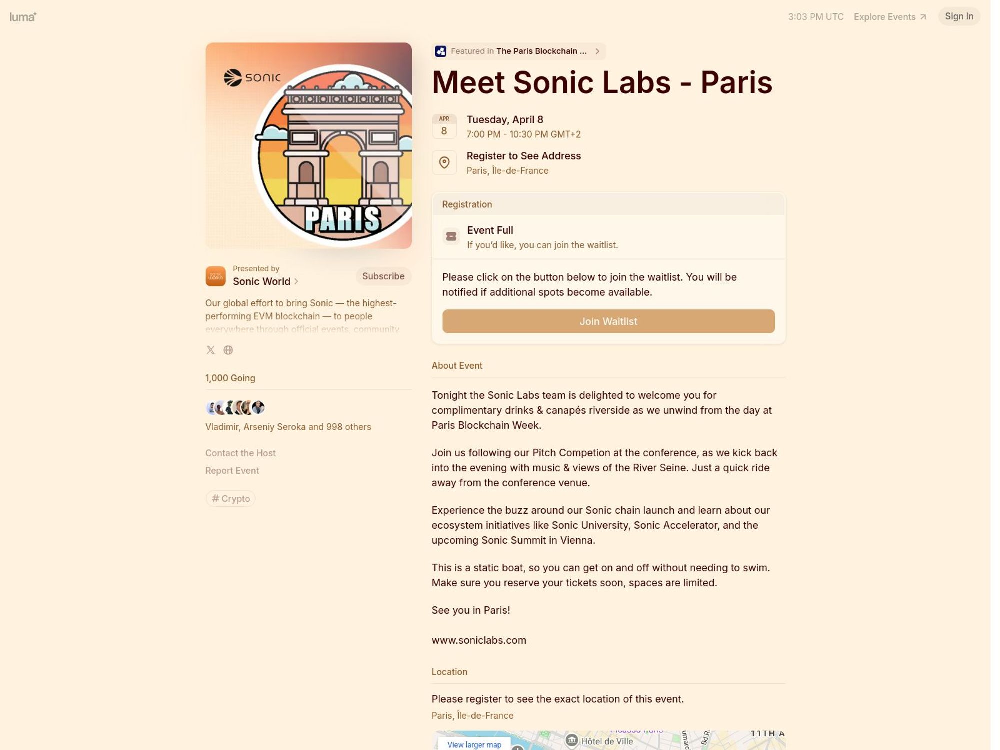 Meet Sonic Labs - Paris screenshot