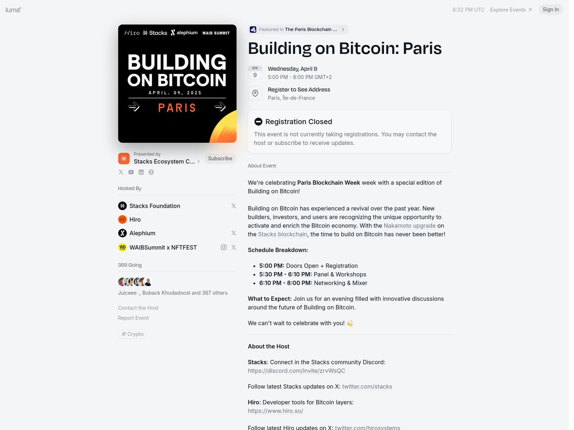 Building on Bitcoin: Paris screenshot