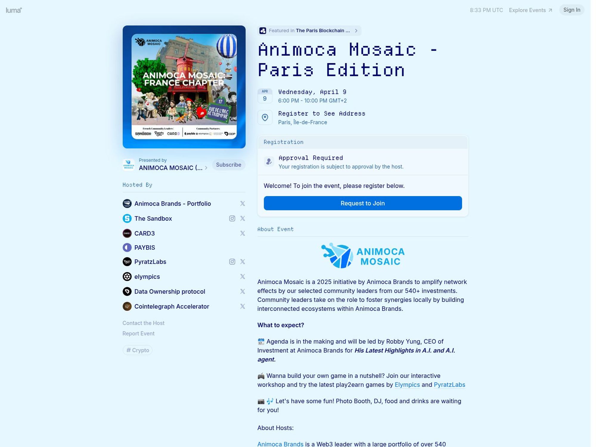 Animoca Mosaic - Paris Edition screenshot