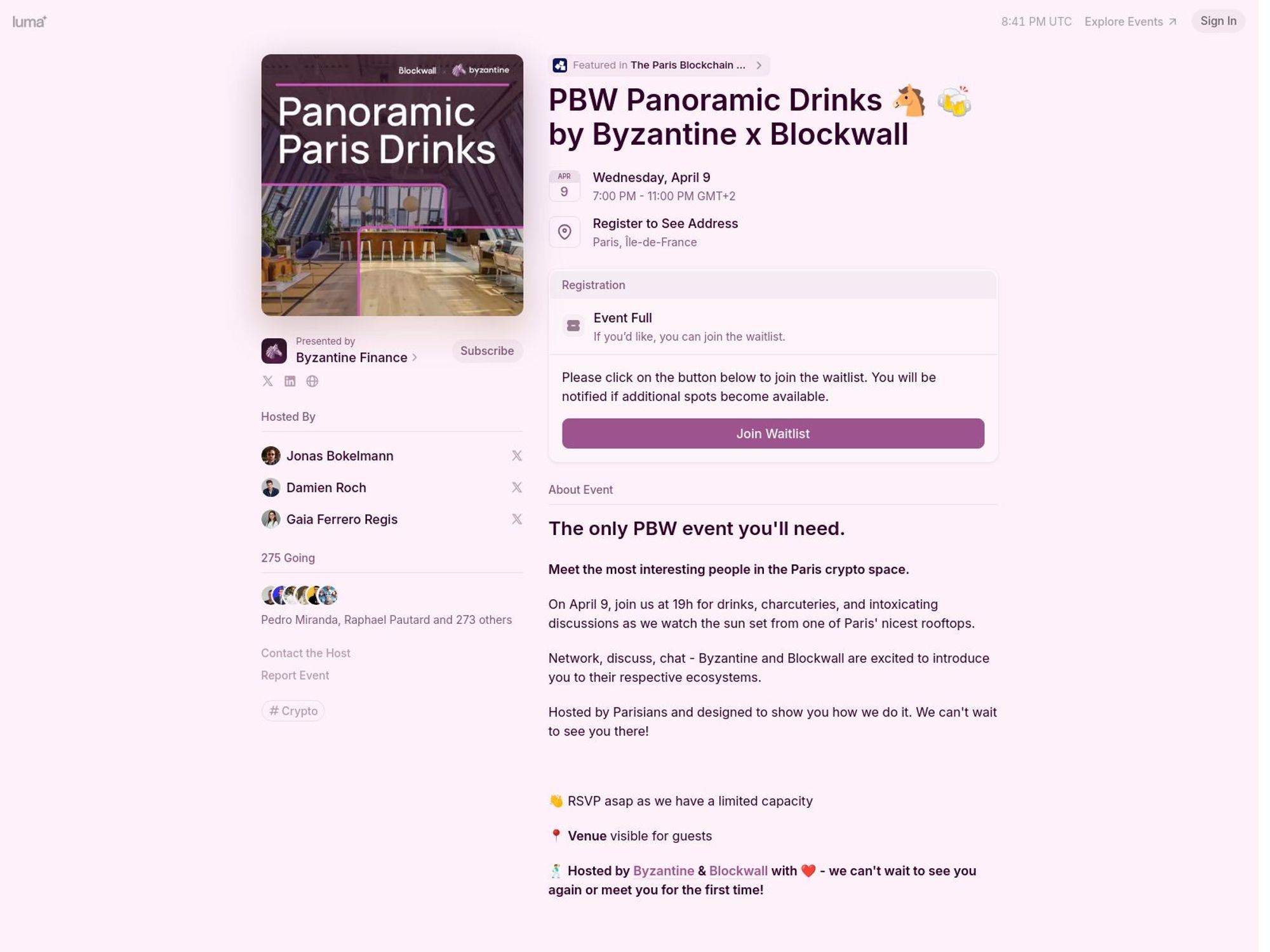 PBW Panoramic Drinks 🐴 🍻 by Byzantine x Blockwall screenshot
