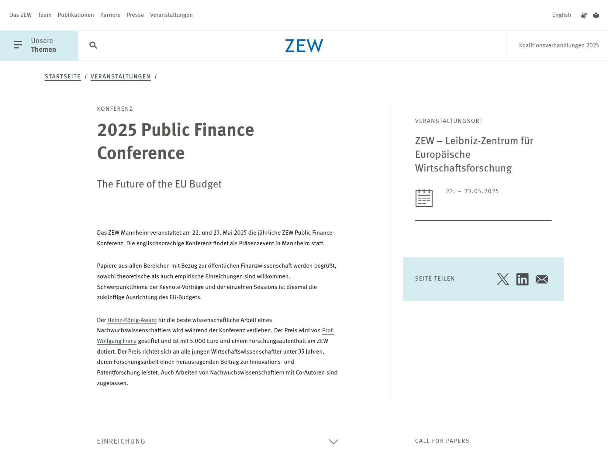 2025 Public Finance Conference screenshot