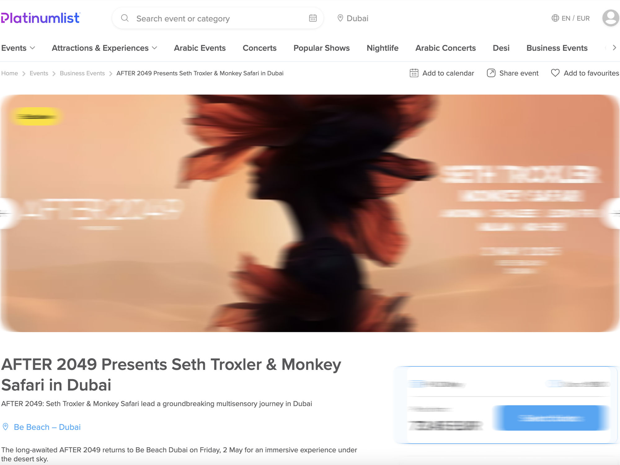 AFTER 2049 Presents Seth Troxler & Monkey Safari in Dubai screenshot
