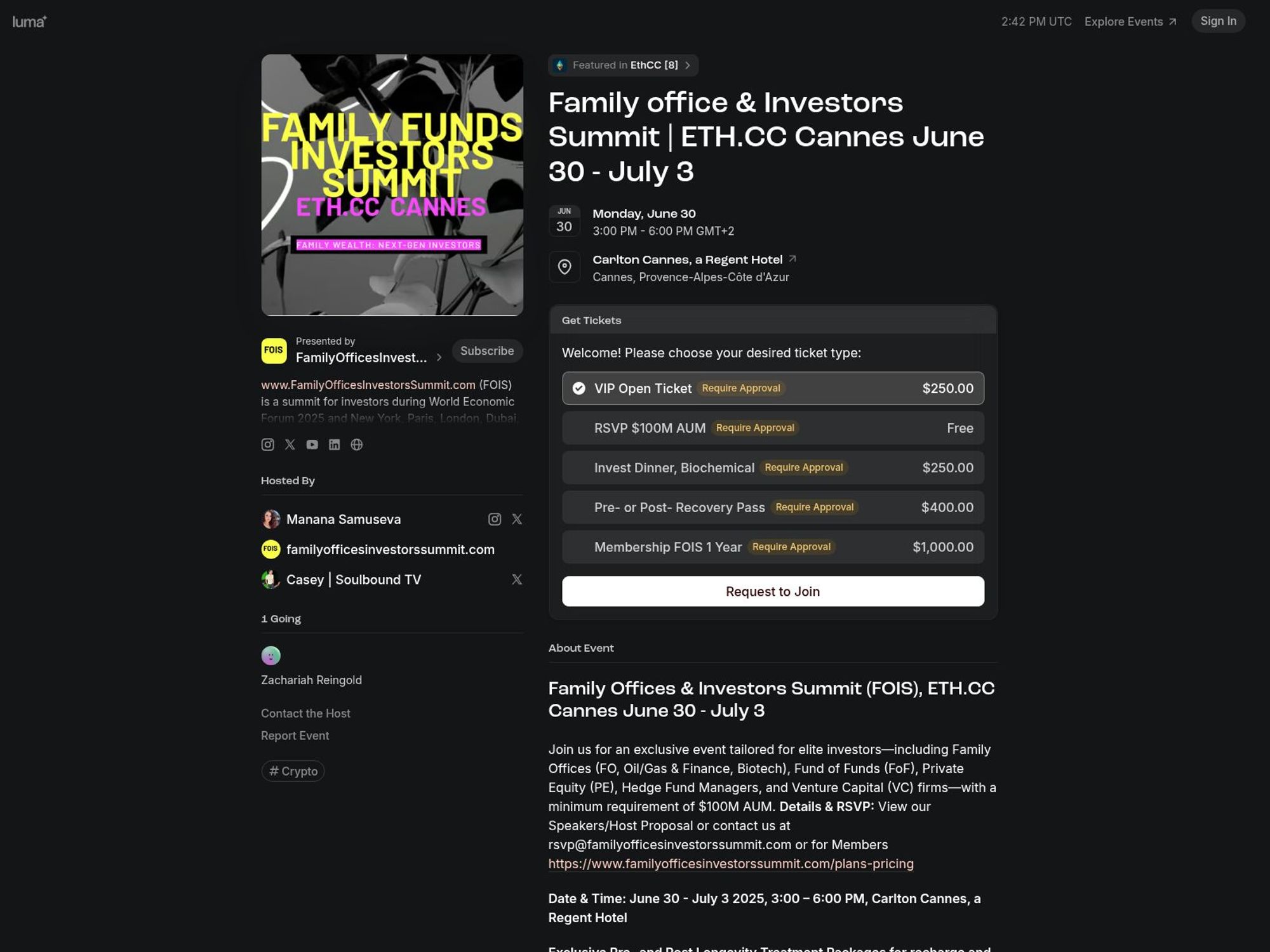 Family office & Investors Summit screenshot
