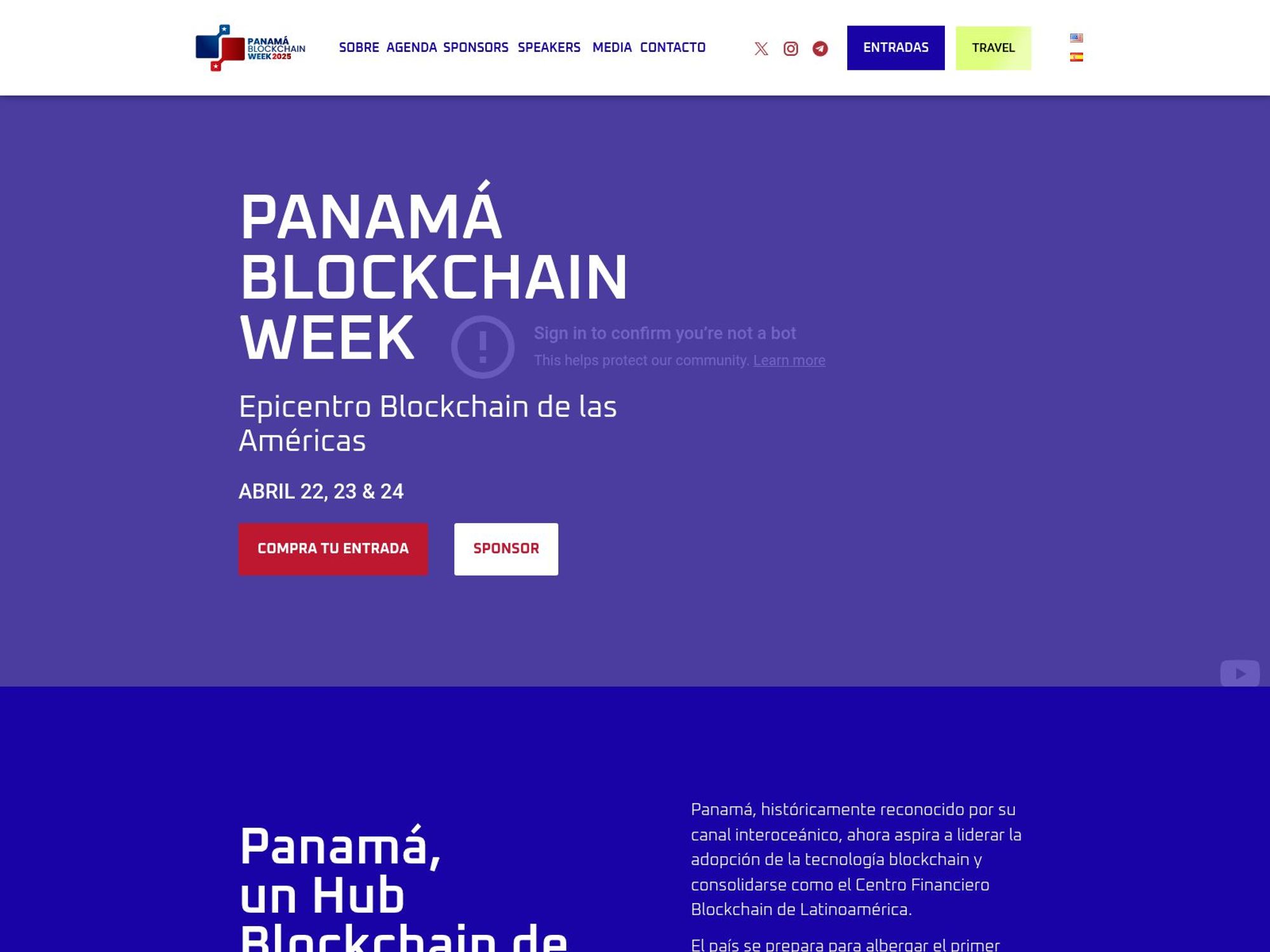 Panama Blockchain Week 2025 screenshot