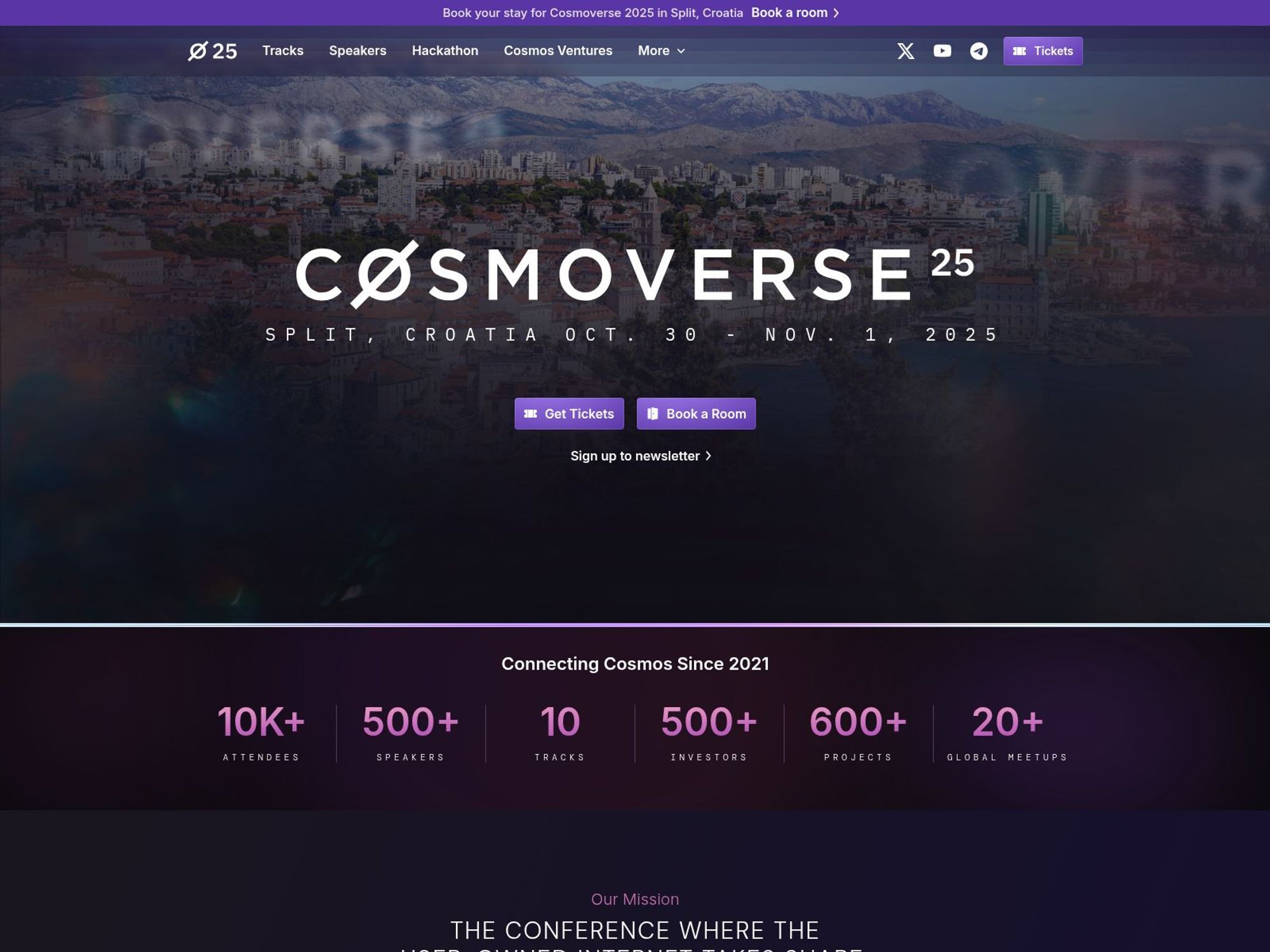 Cosmoverse 2025 website