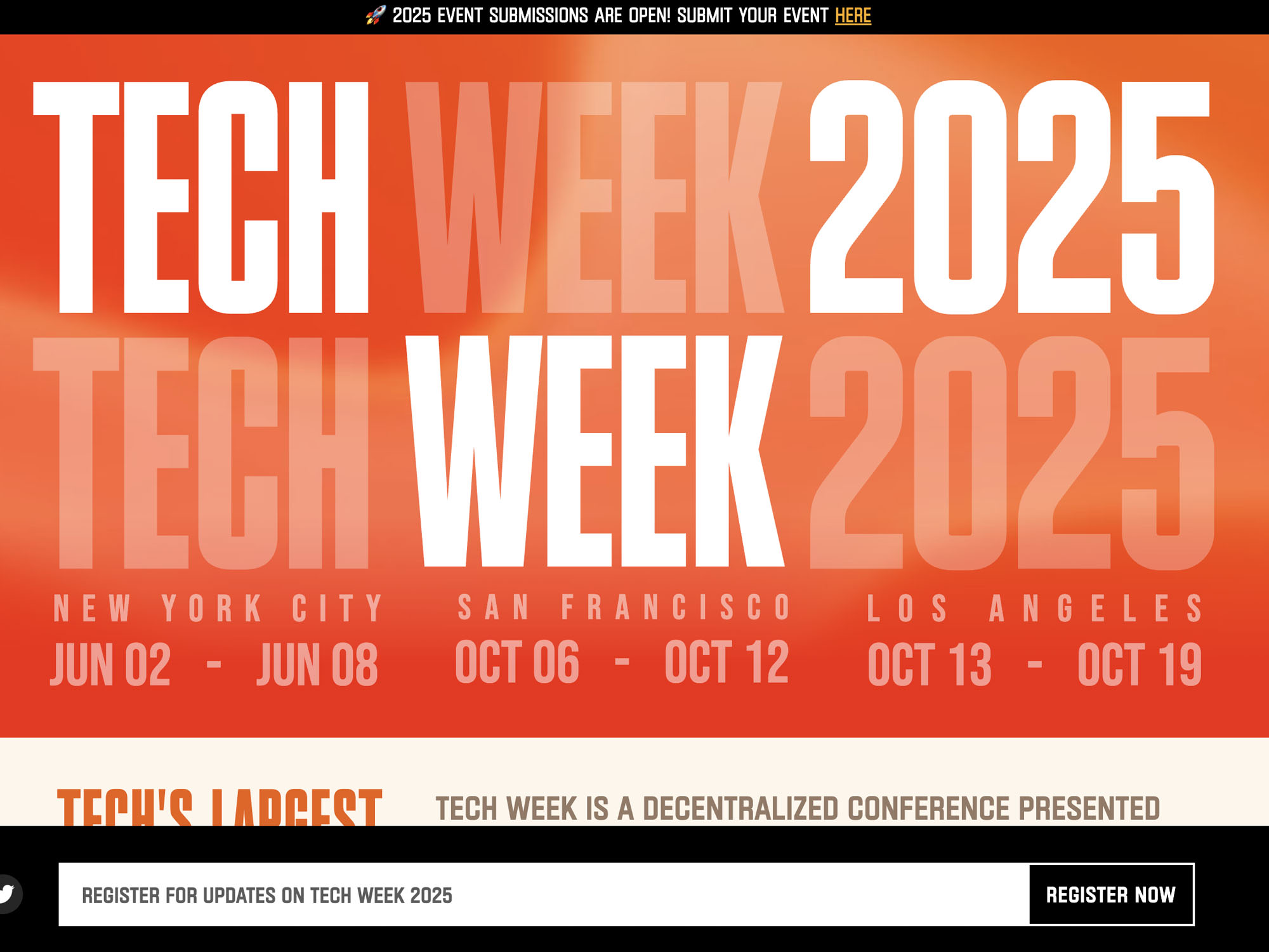 Tech Week Los Angeles 2025 website