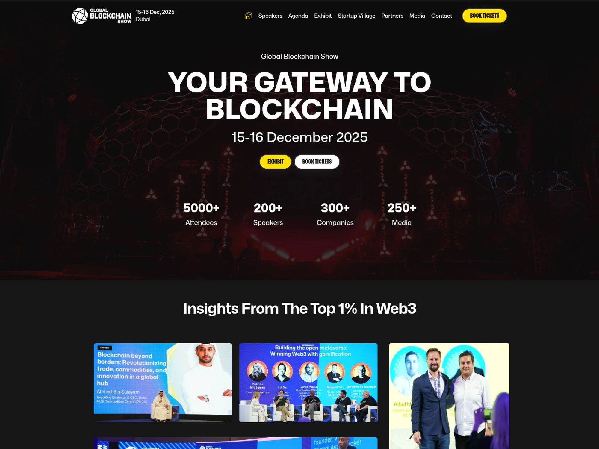 Global Blockchain Show Dubai 2025 website