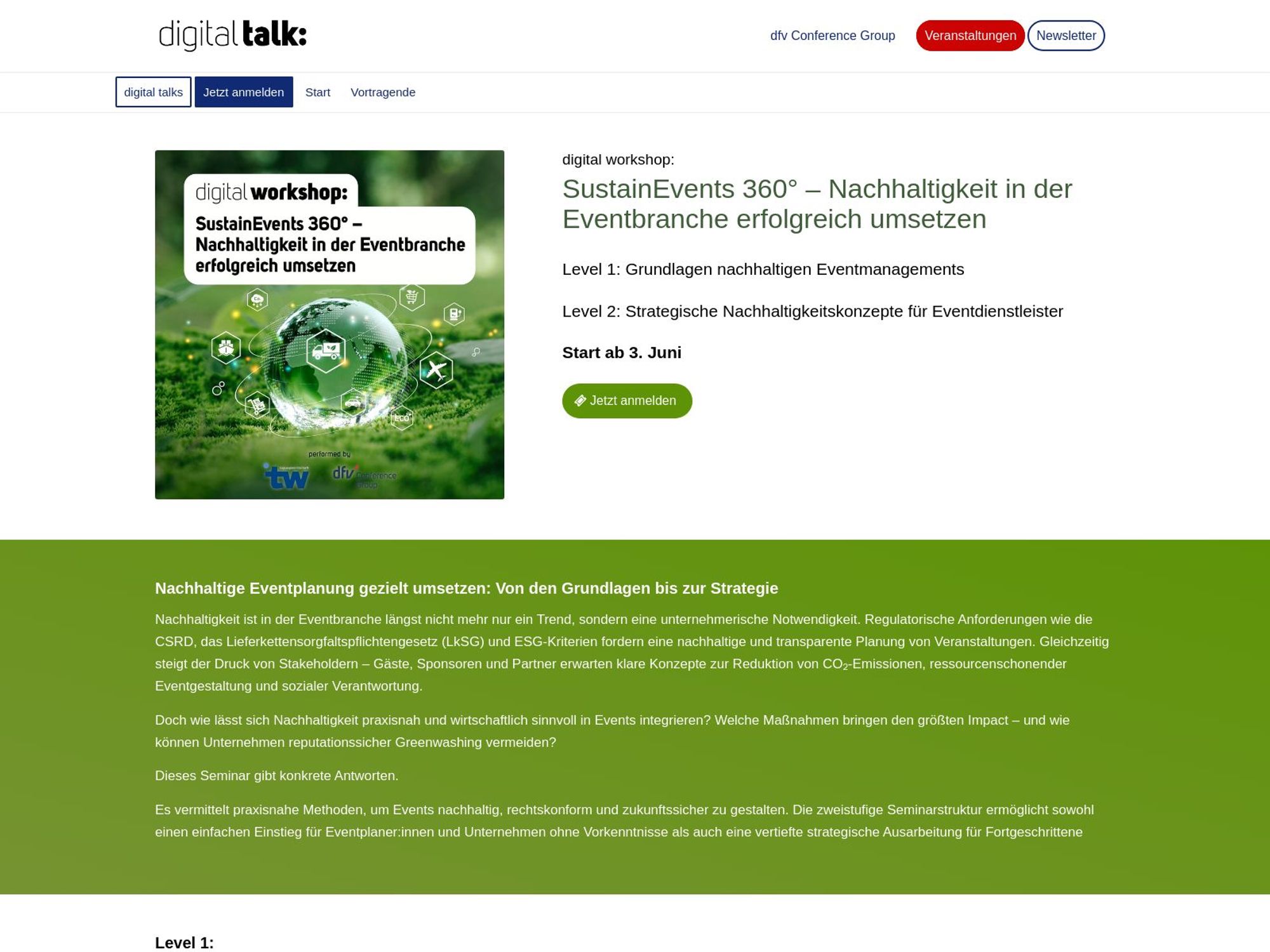 SustainEvents 360° – Nachhaltigkeit in der Eventbranche erfolgreich umsetzen screenshot