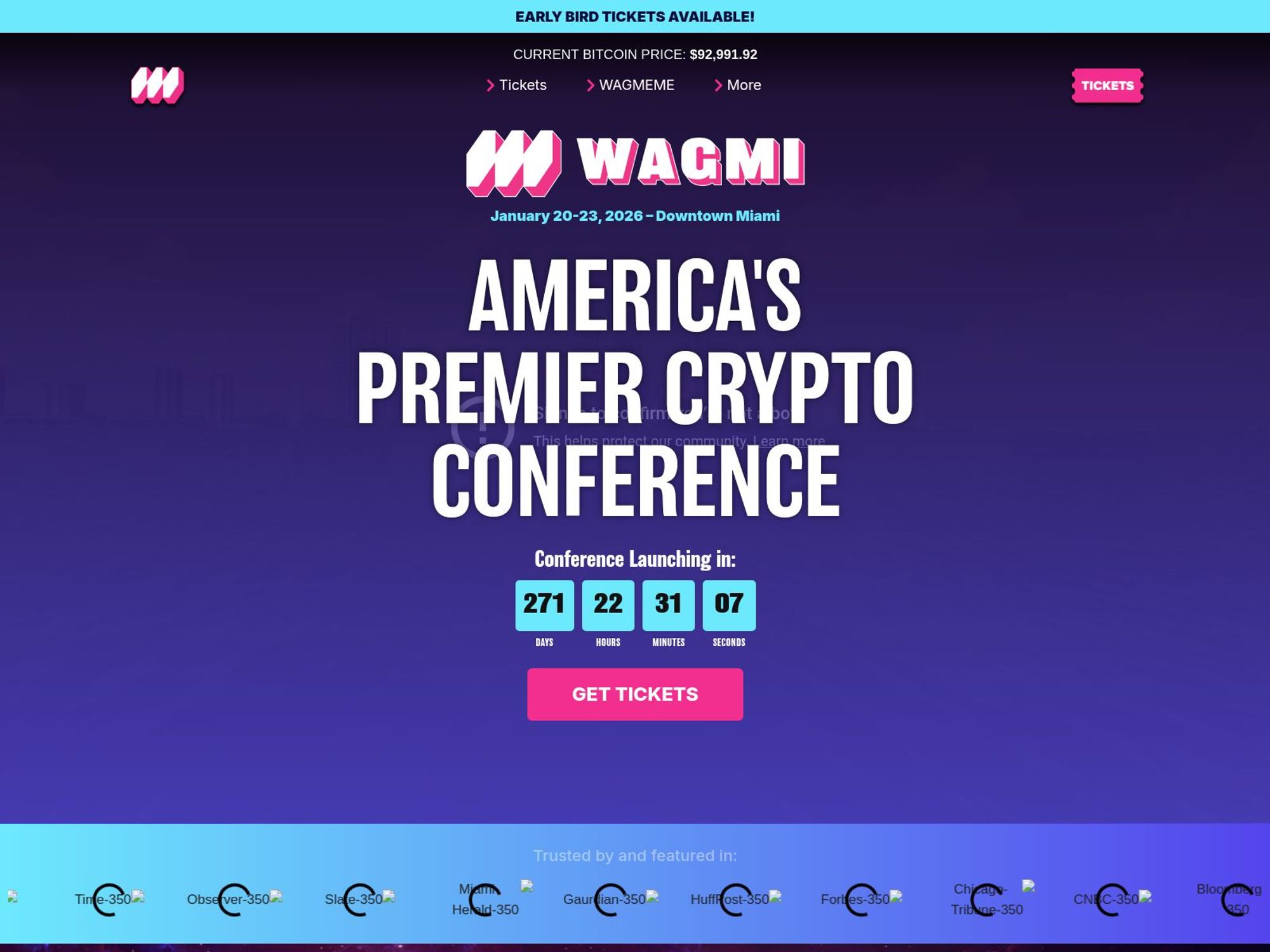 WAGMI Miami 2026 website