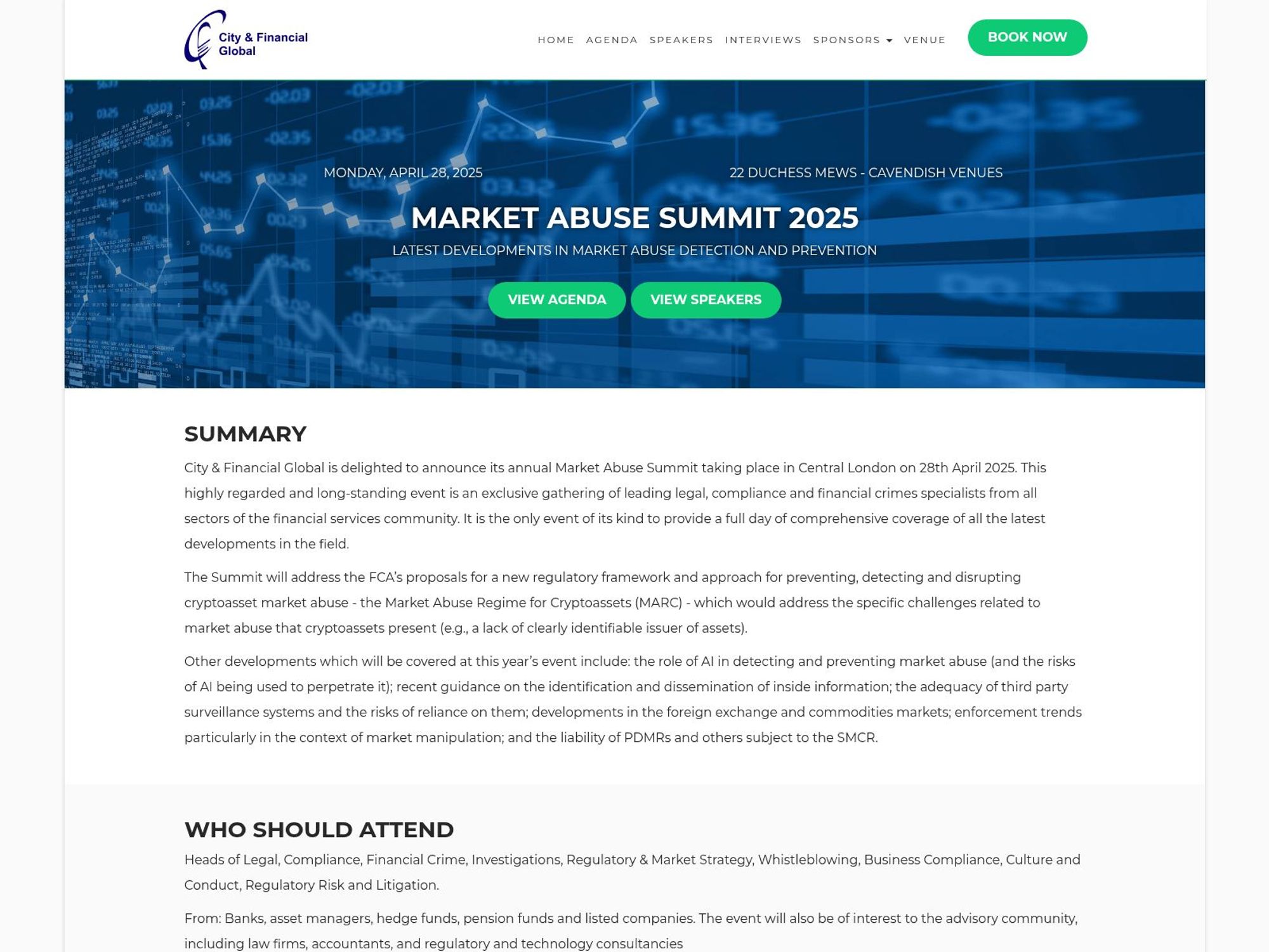 Market Abuse Summit 2025 screenshot