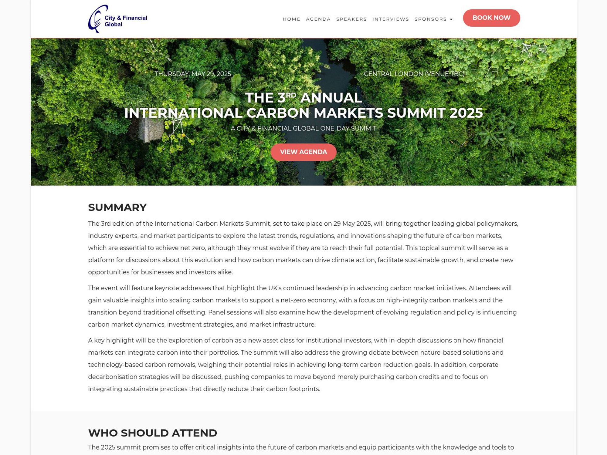 International Carbon Markets Summit 2025 screenshot