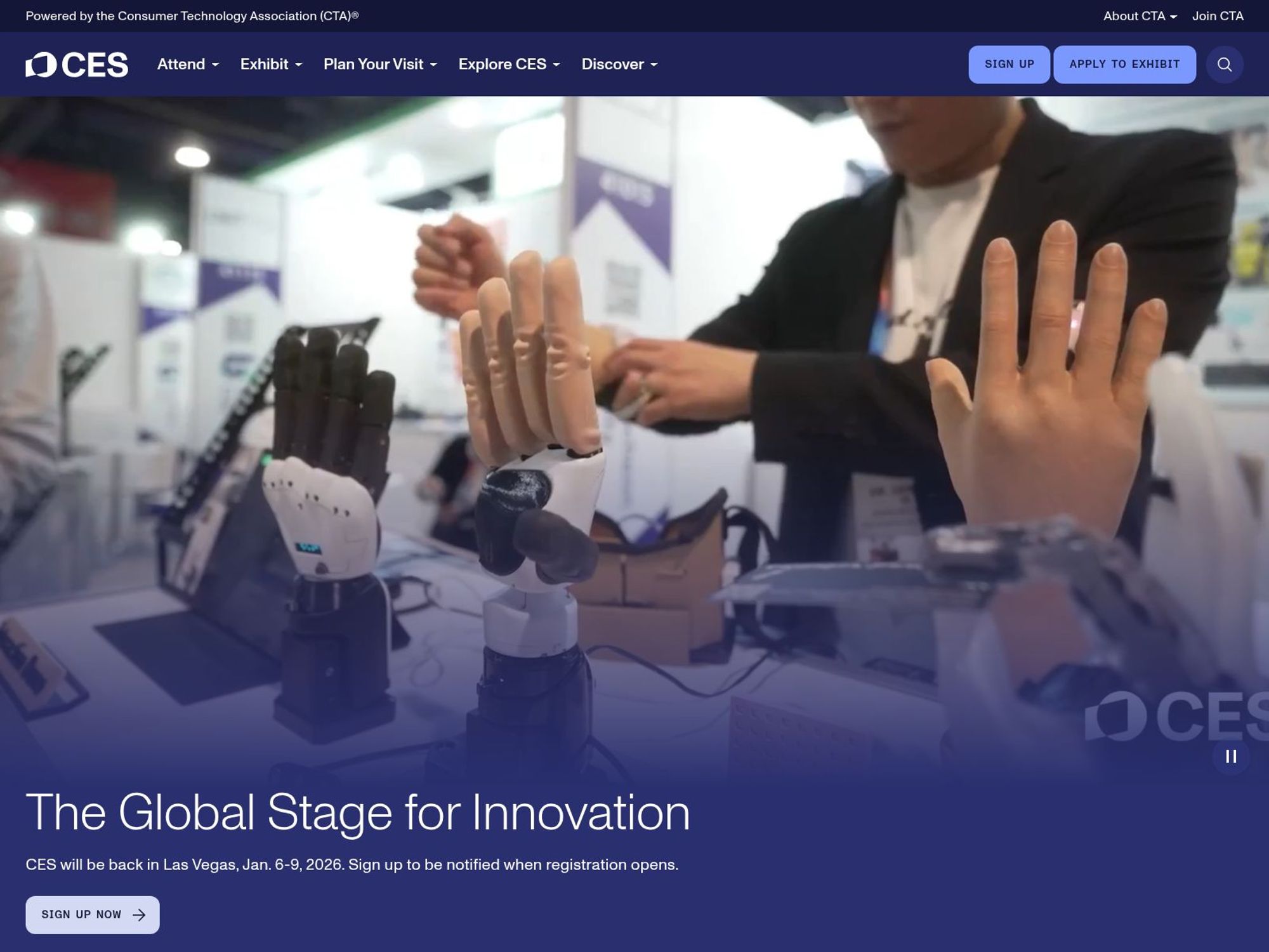 CES 2026 website