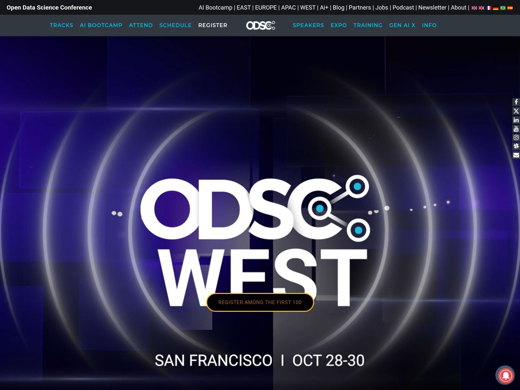ODSC West 2025 - Open Data Science Conference screenshot
