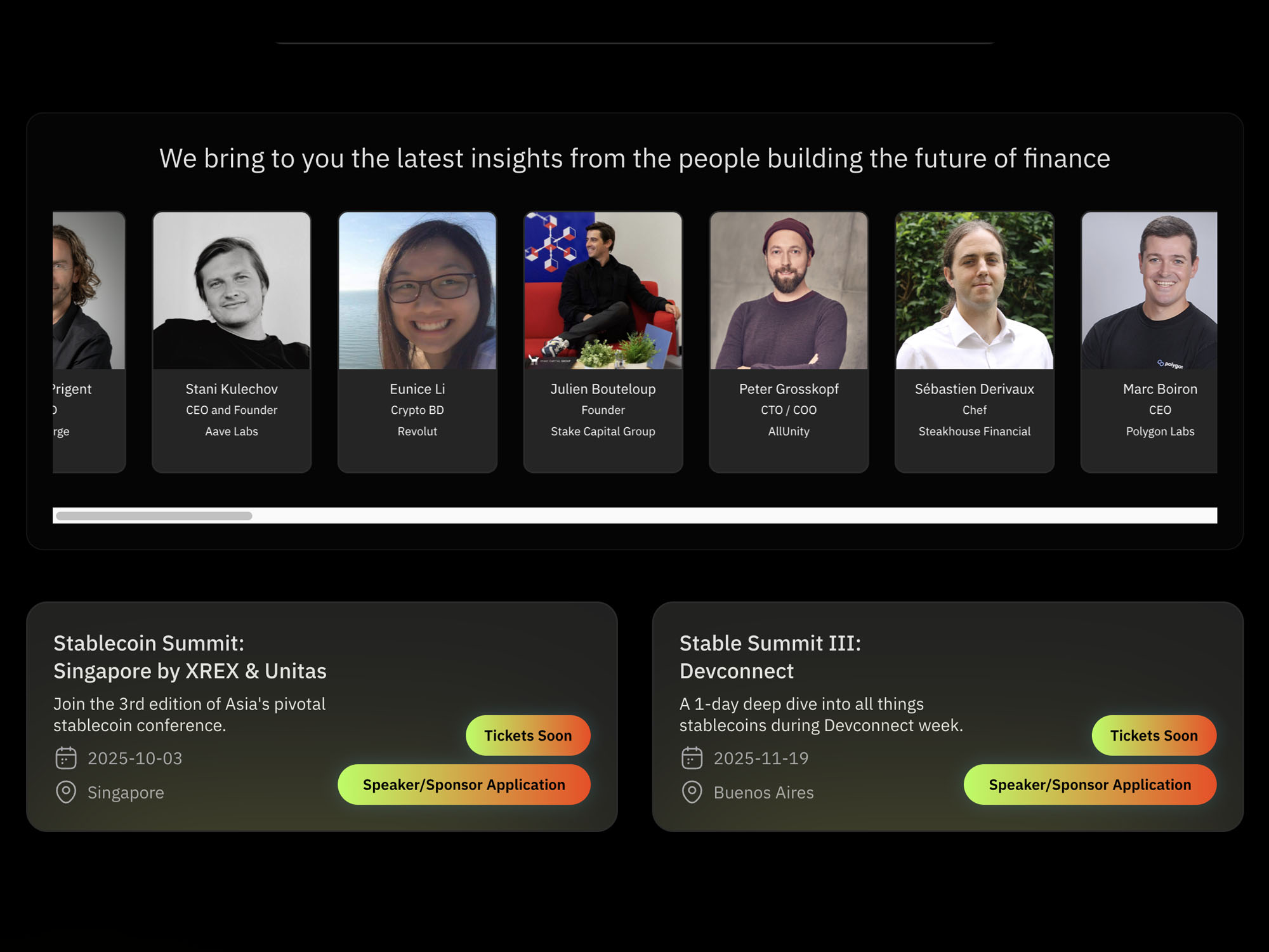 Stablecoin Summit: Singapore by XREX & Unitas website