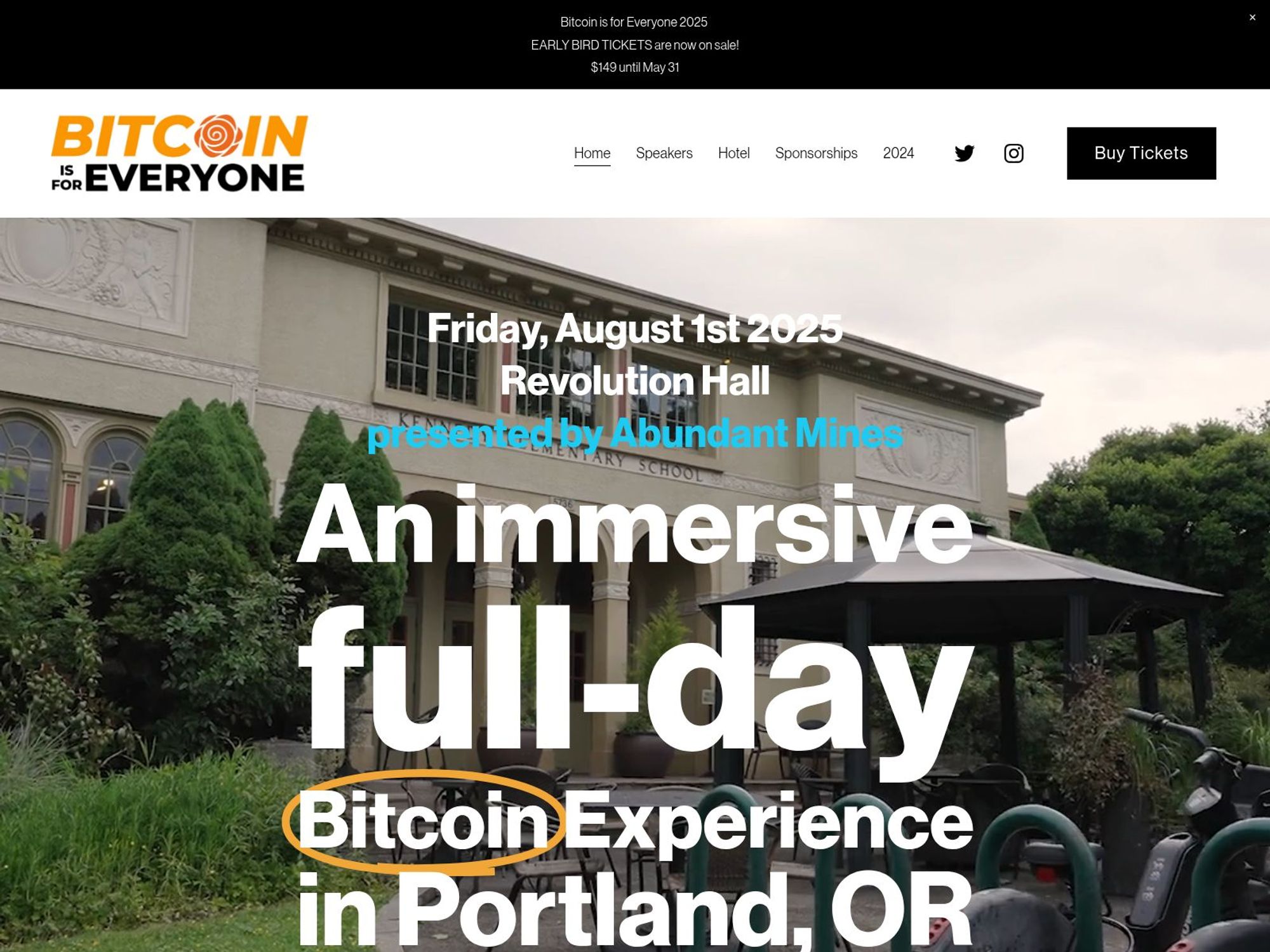 Bitcoin is for Everyone 2025 website