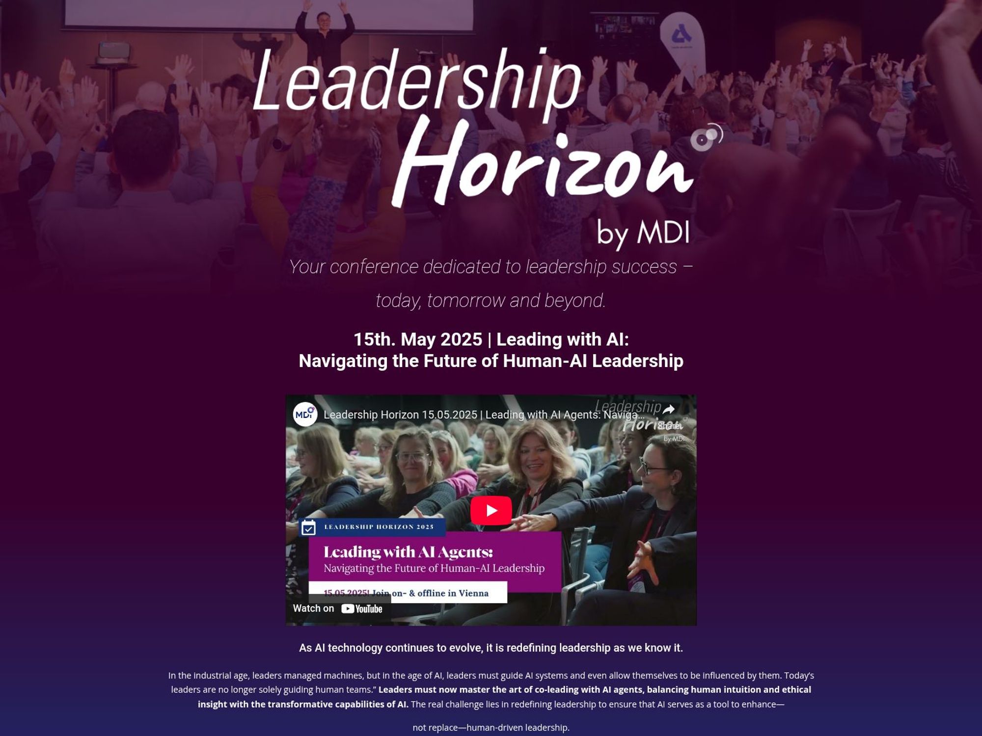 Leadership Horizon 2025 (LH25) by MDI screenshot