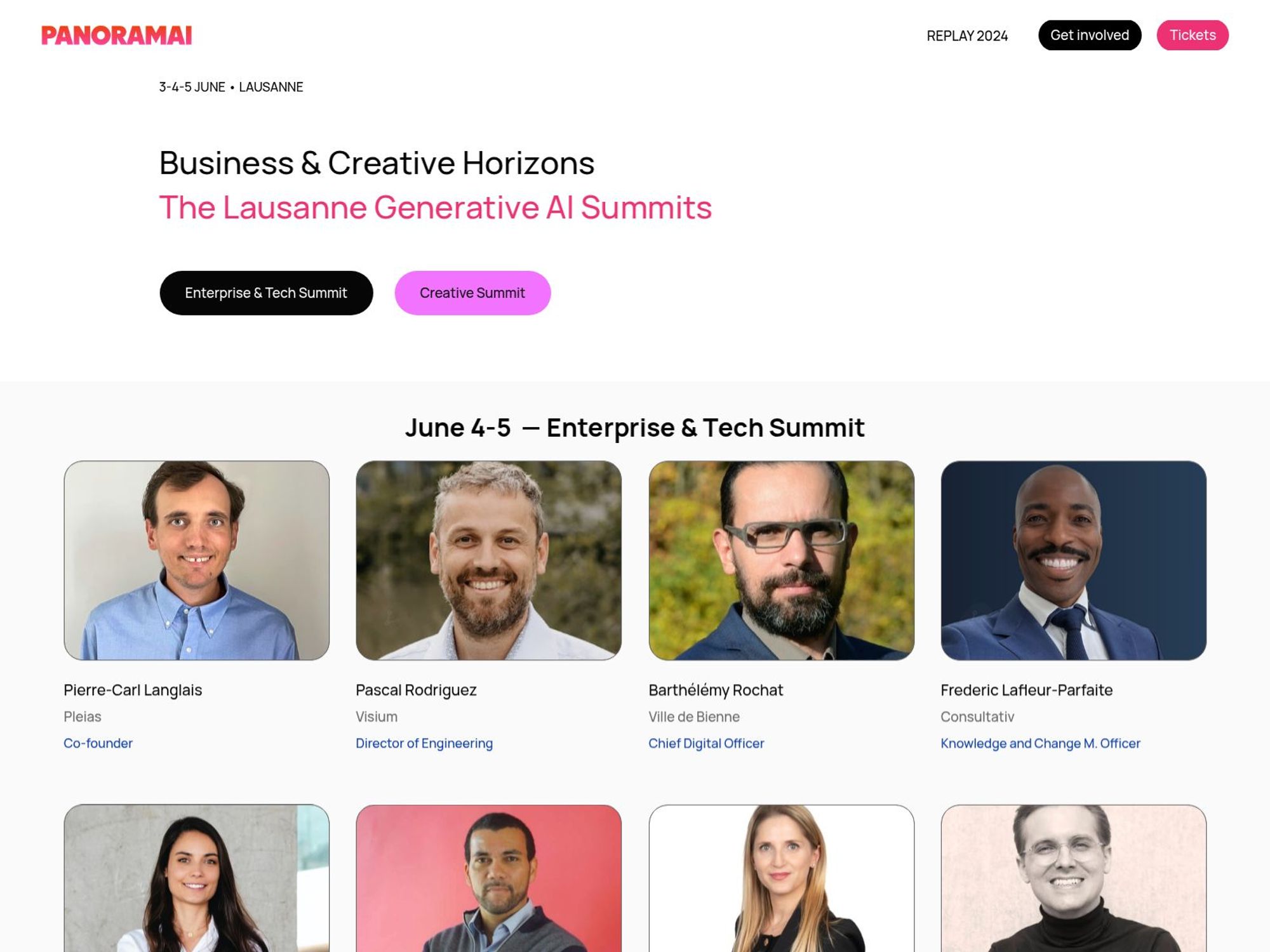 Panoramai GenAI Summits screenshot