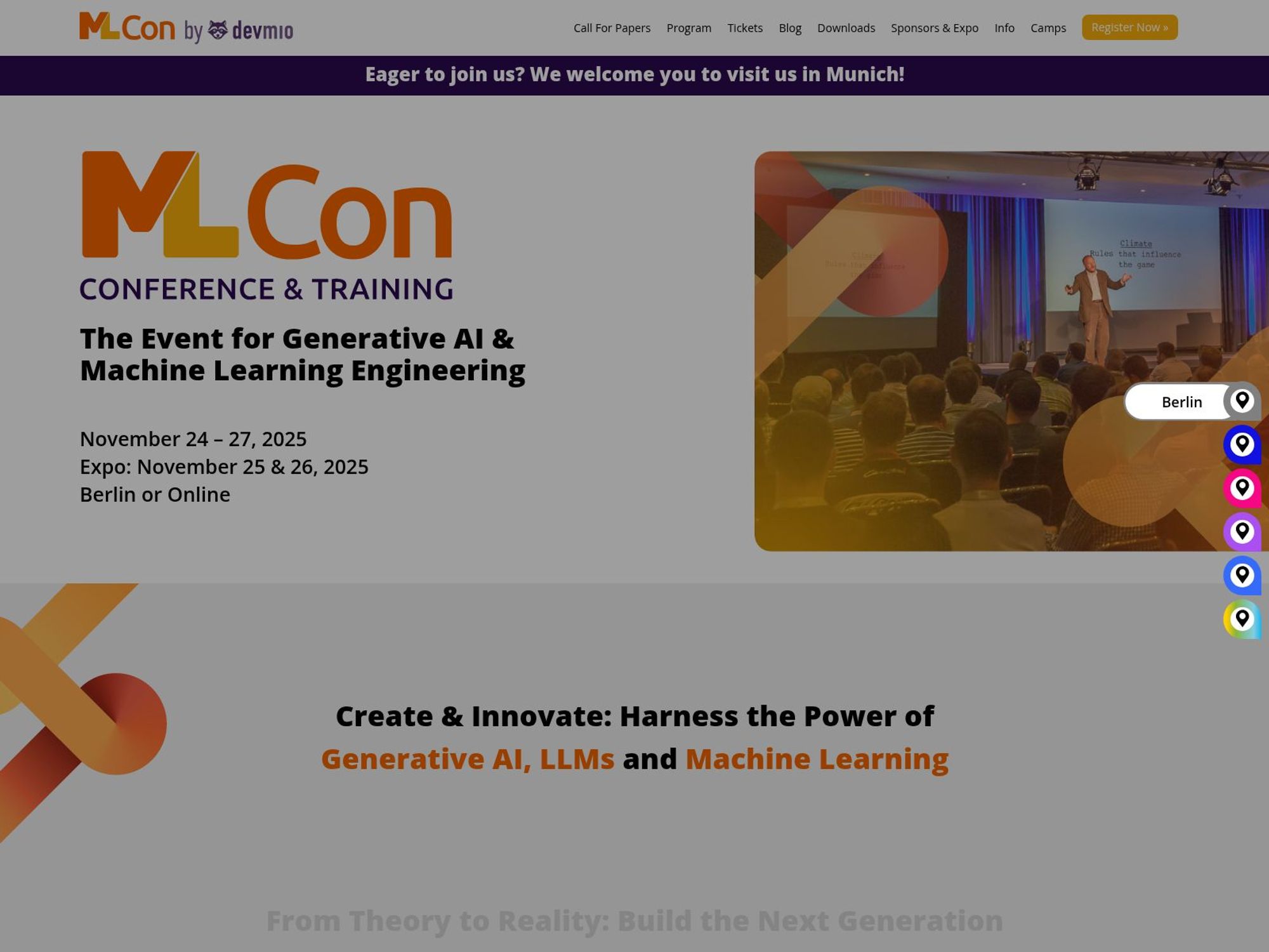 MLcon Berlin 2025 - Event for Generative AI & Machine Learning Engineering website