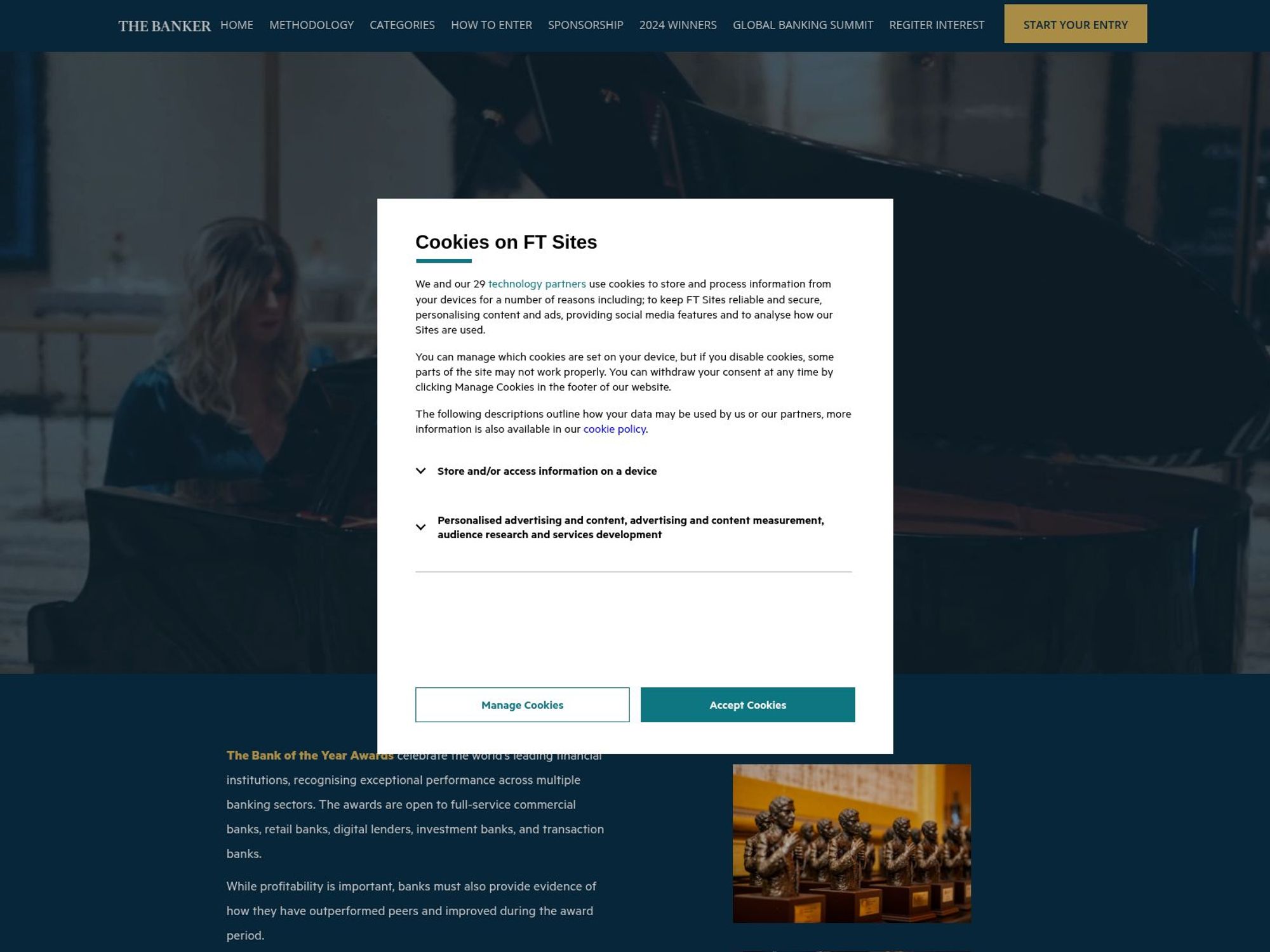 The Banker: BOTY 2025 - Bank of the Year Awards 2025 website