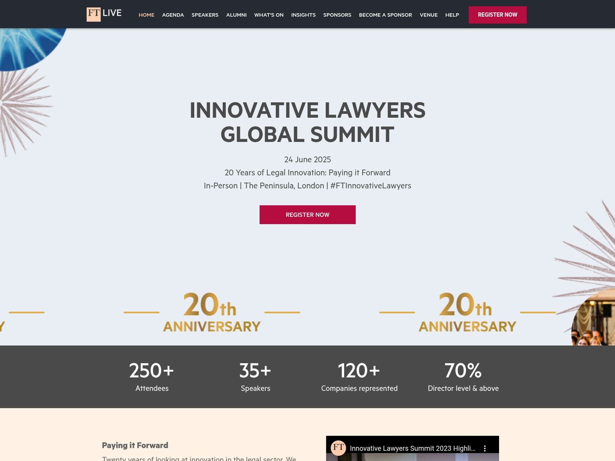 FT Live - Innovative Lawyers Global Summit 2025 screenshot