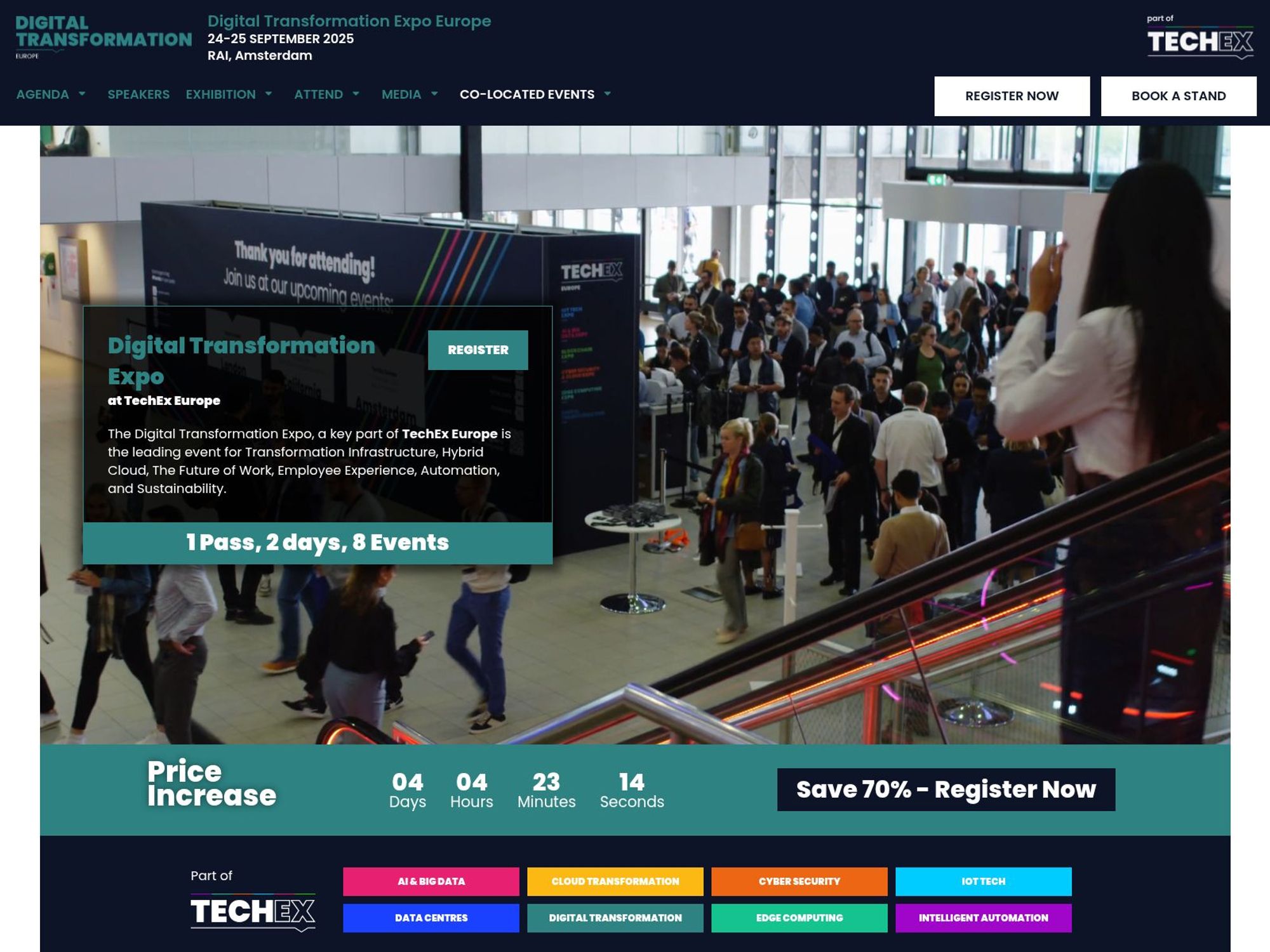Digital Transformation Expo Europe website