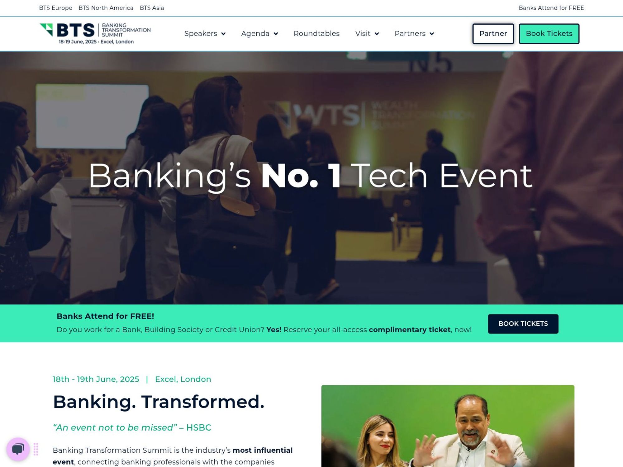 Banking Transformation Summit (BTS 2025) screenshot