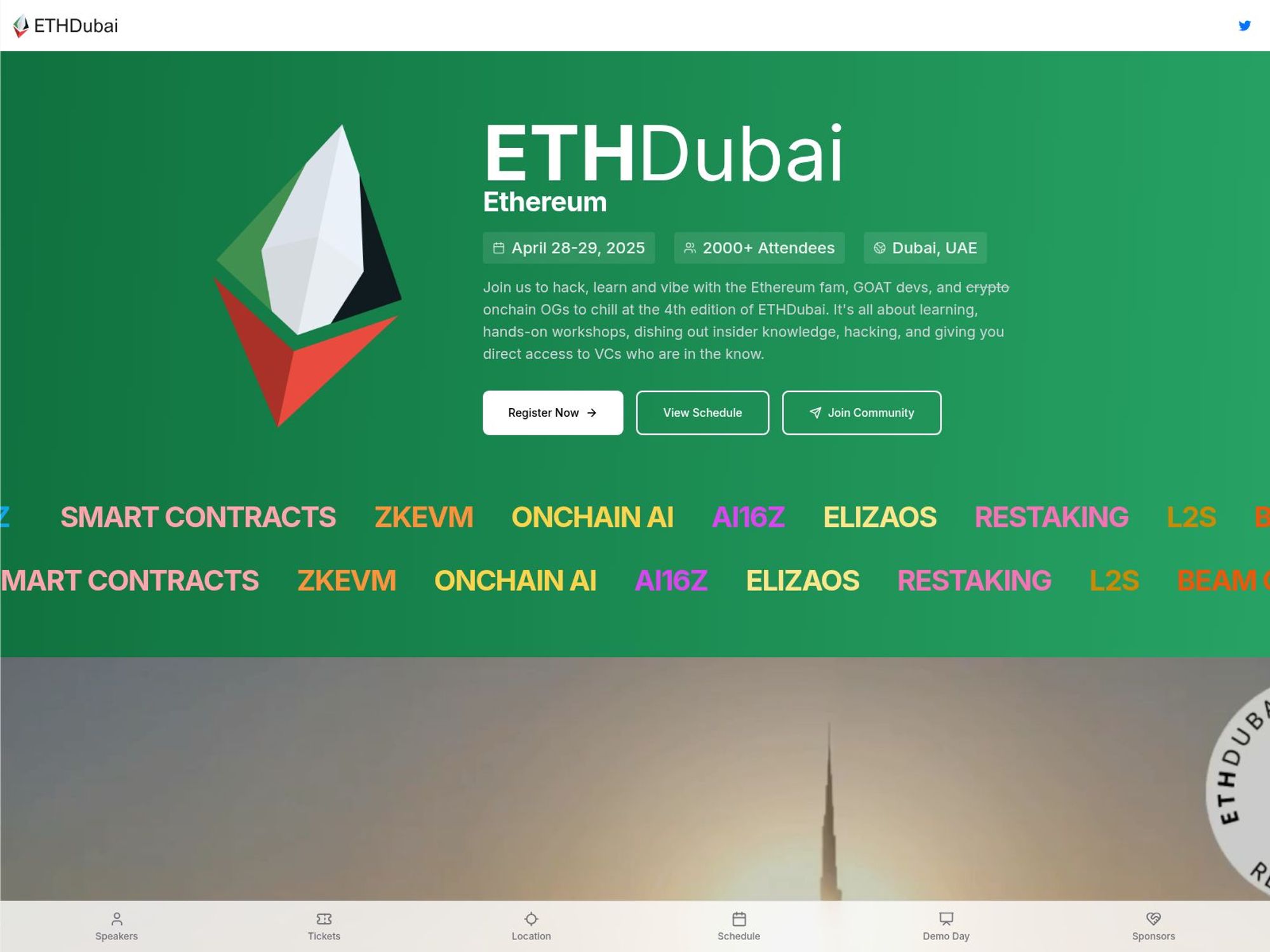ETHDubai 2025 screenshot