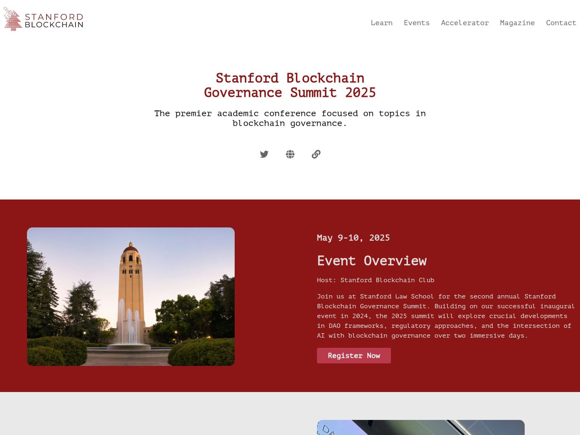 Stanford Blockchain Governance Summit screenshot