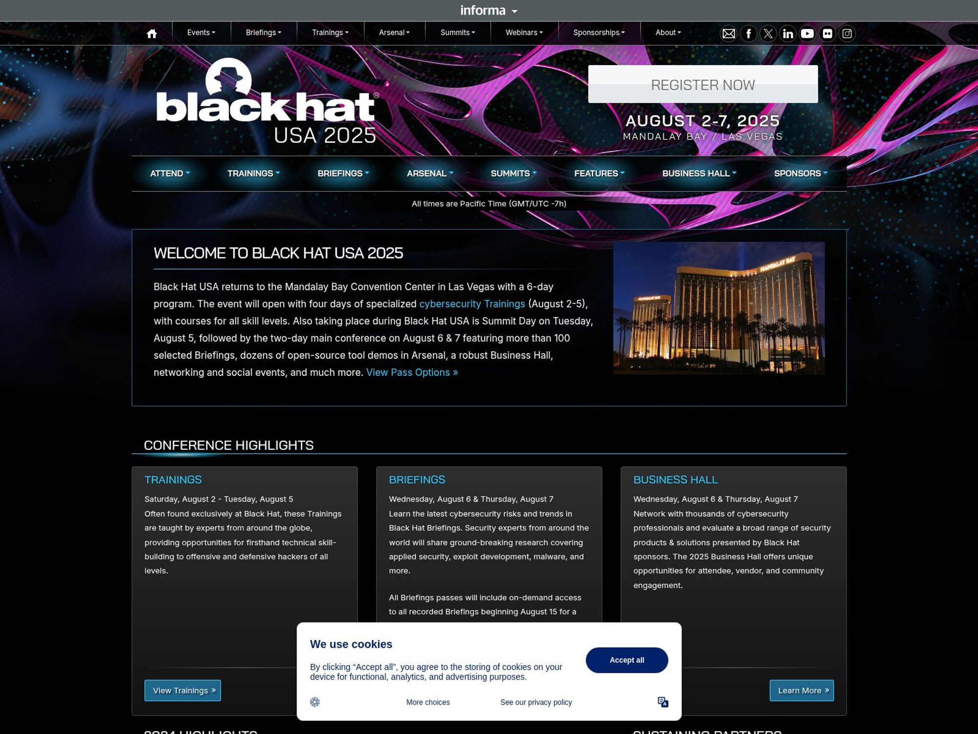 The AI Summit at Black Hat USA website