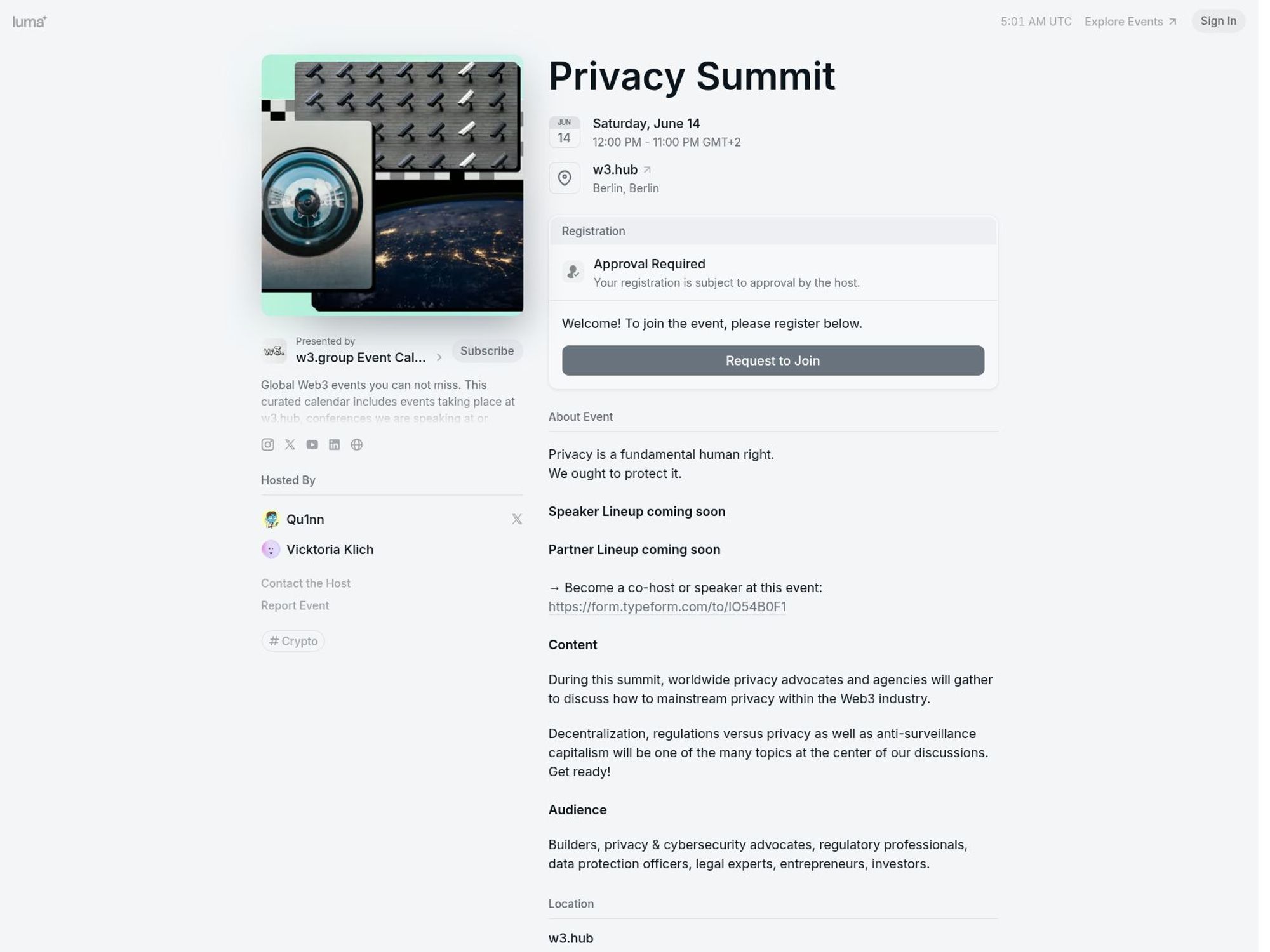 Privacy Summit screenshot